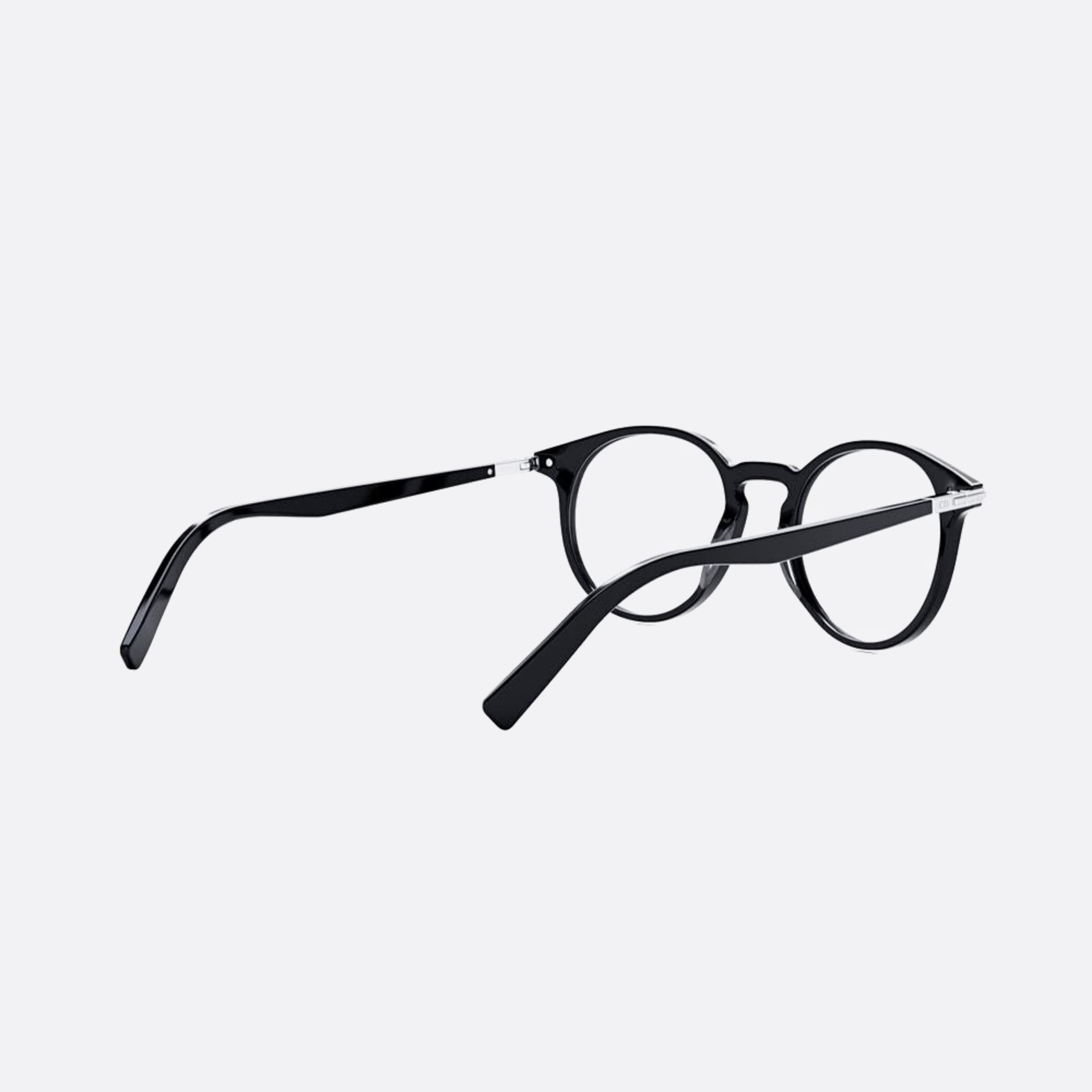 Dior 50mm Diorblacksuito R6i Black Round Men Eyeglasses - Additional Angle