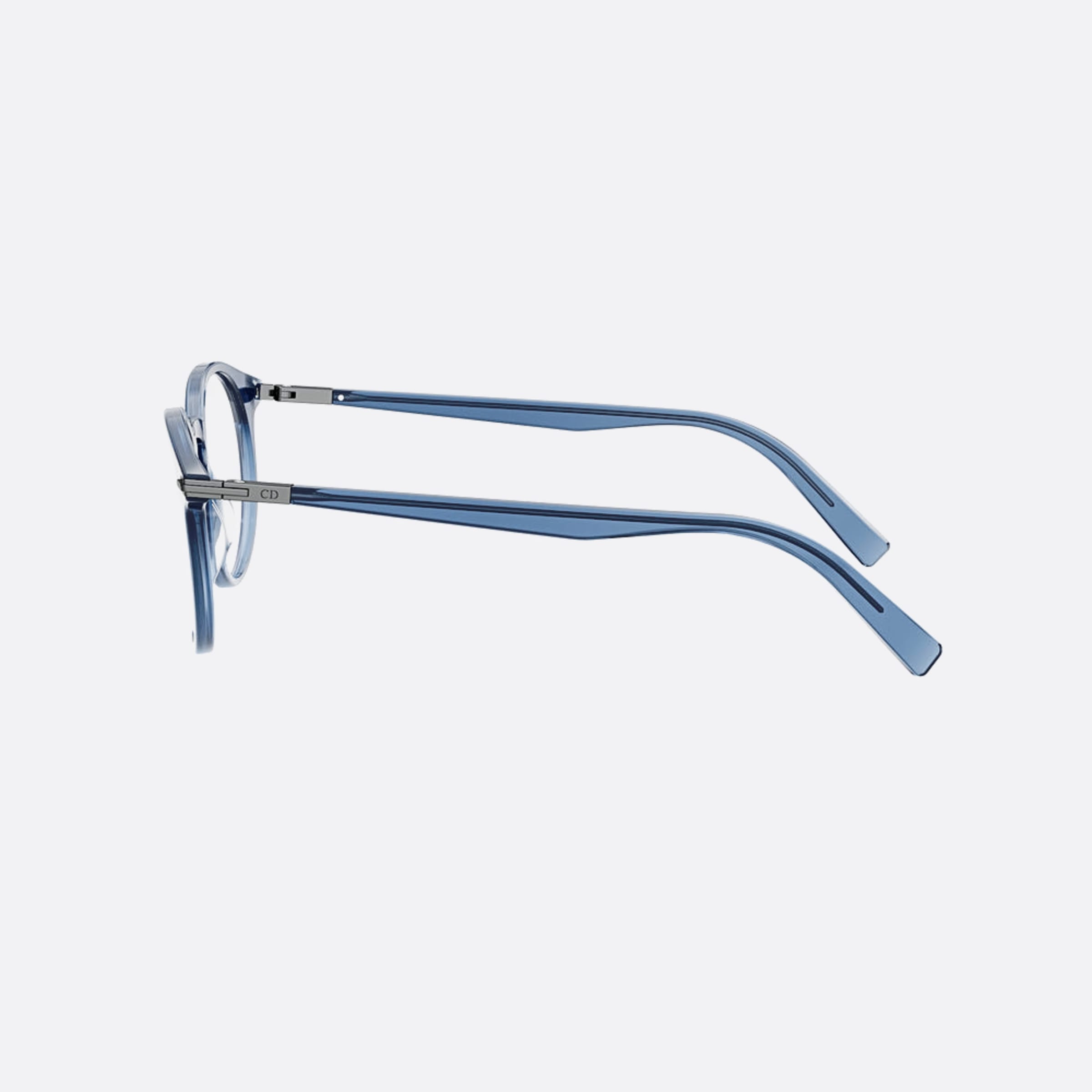 Dior 50mm Diorblacksuito R6i Blue Round Men Eyeglasses - Detail View