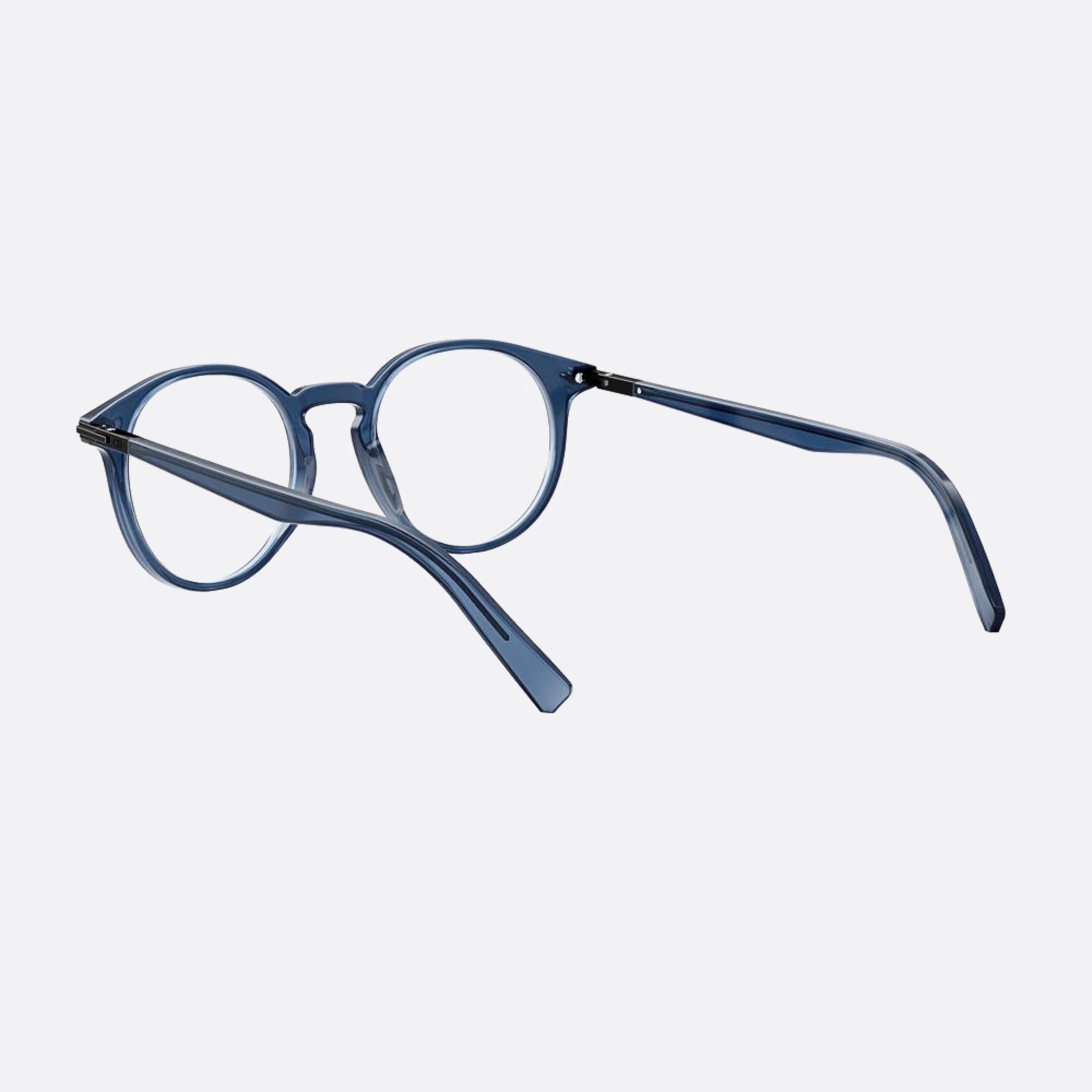 Dior 50mm Diorblacksuito R6i Blue Round Men Eyeglasses - Lifestyle Shot