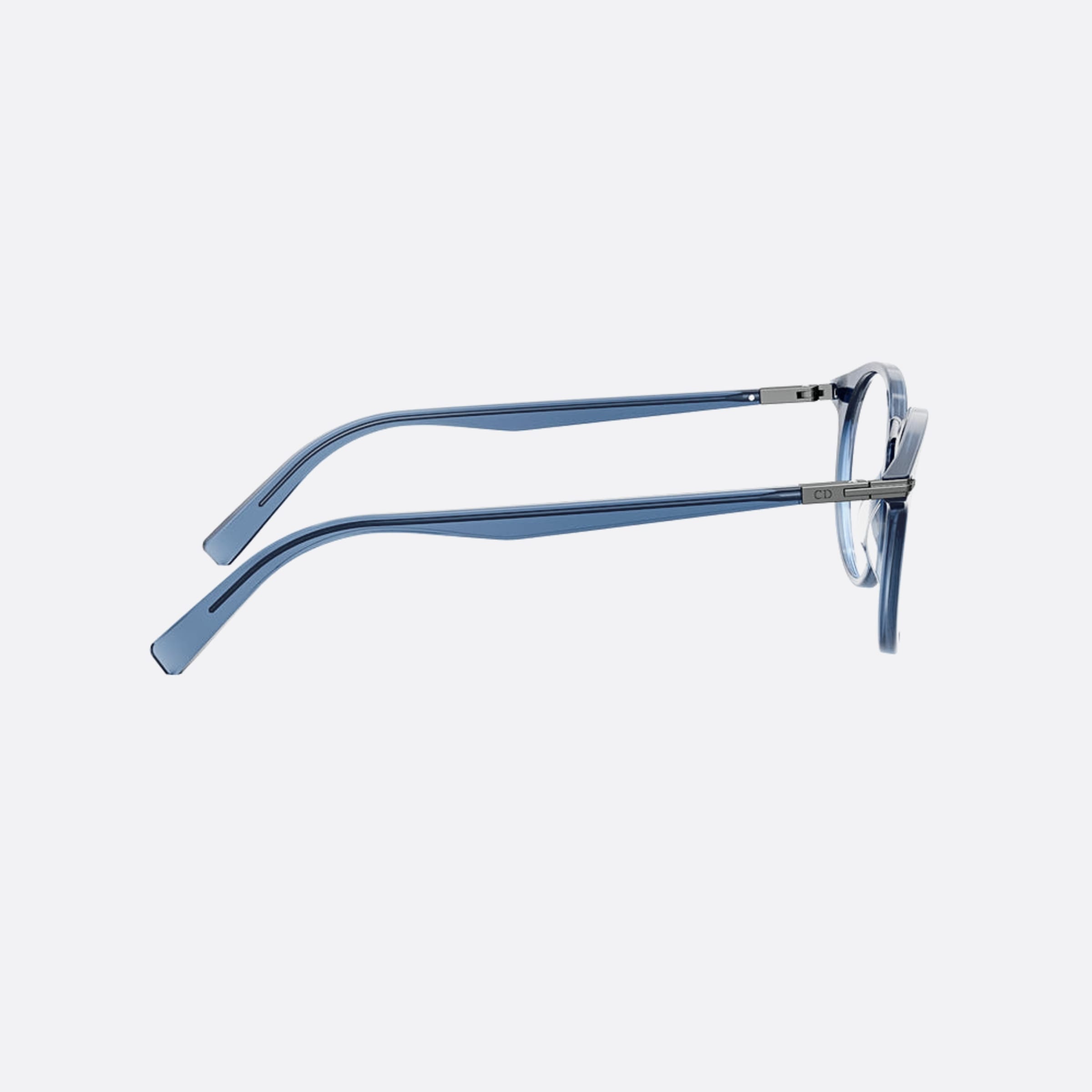 Dior 50mm Diorblacksuito R6i Blue Round Men Eyeglasses - Additional Angle