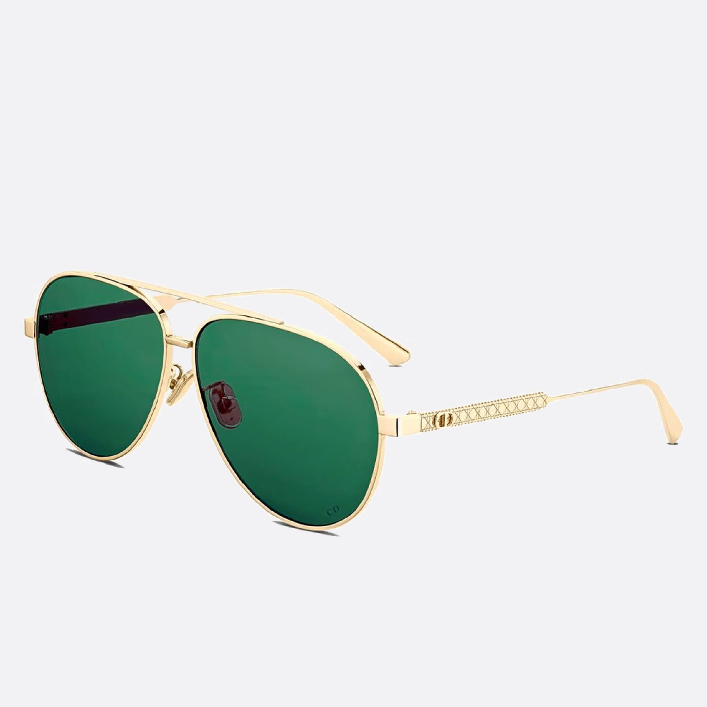 Dior 61mm Diorcannage A1u 10n Gold Pilot Women Sunglasses - Side View