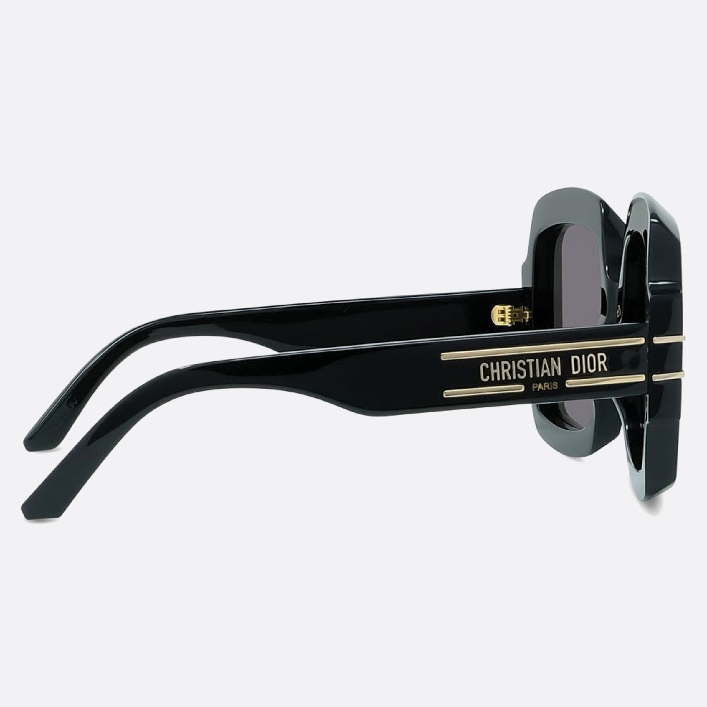 Dior 55mm Diorsignature S1u 10a0 Black Squared Women Sunglasses - Additional Angle