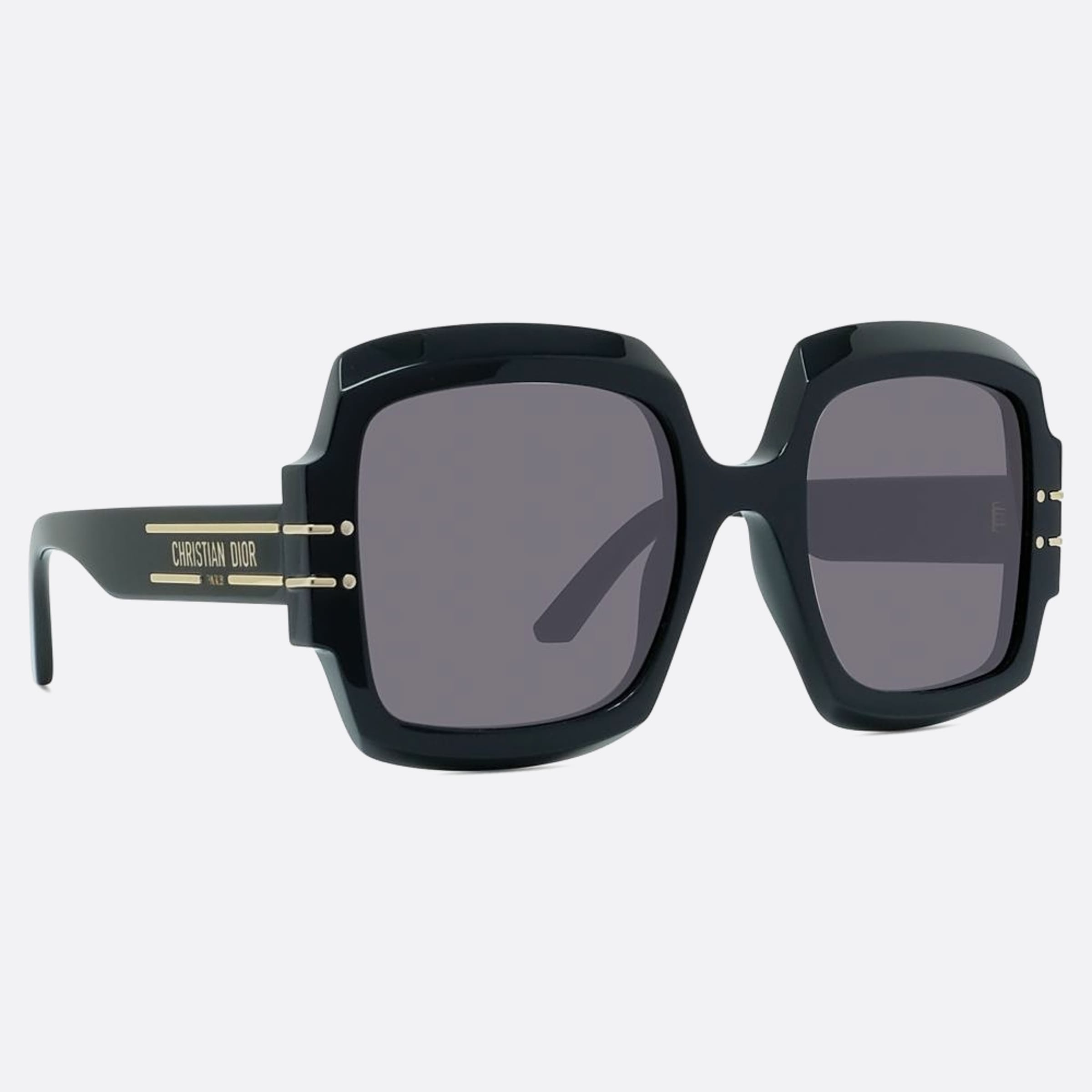 Dior 55mm Diorsignature S1u 10a0 Black Squared Women Sunglasses - Additional Angle