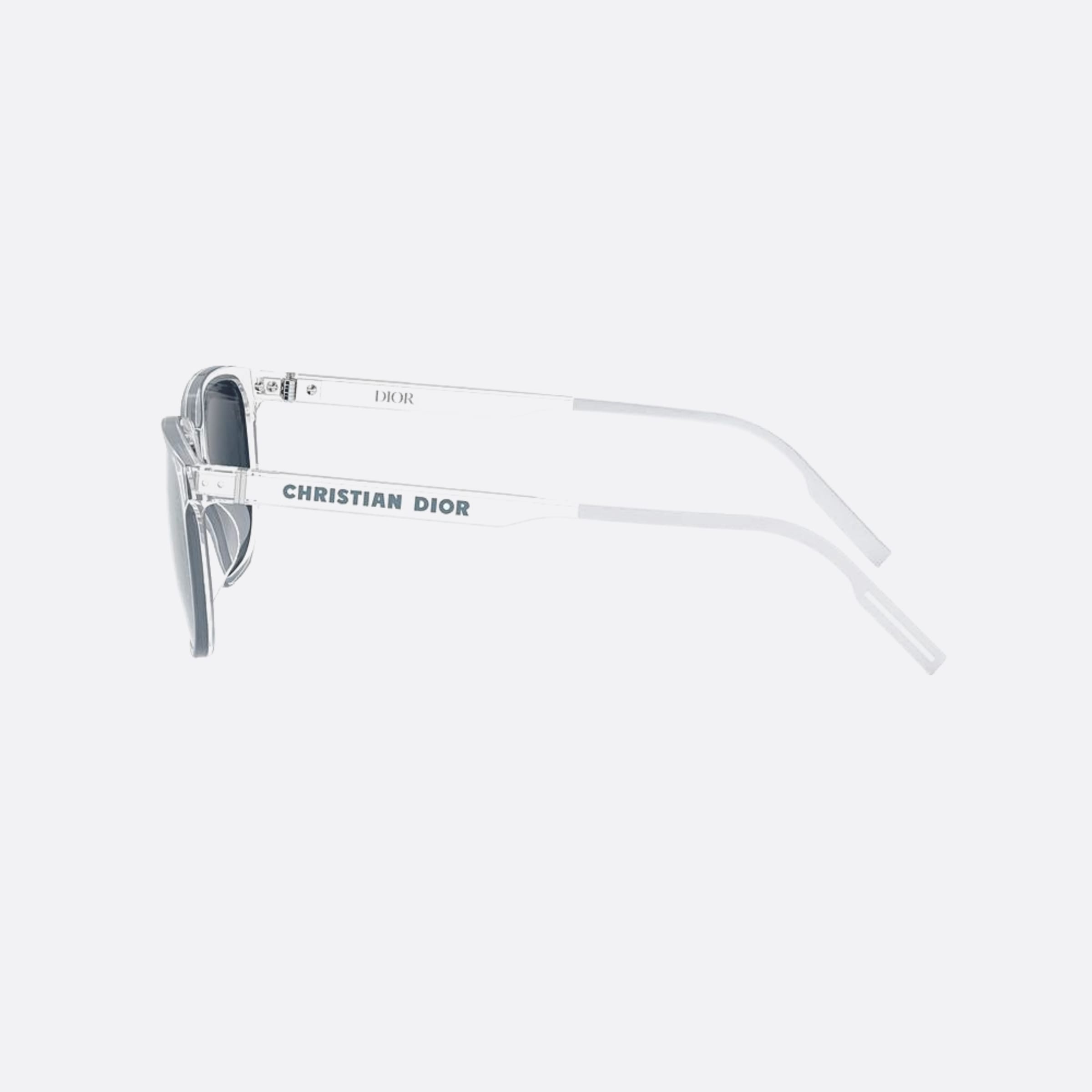 Dior 56mm Diortag 85b8 Transparent Geometric Men Sunglasses - Detail View