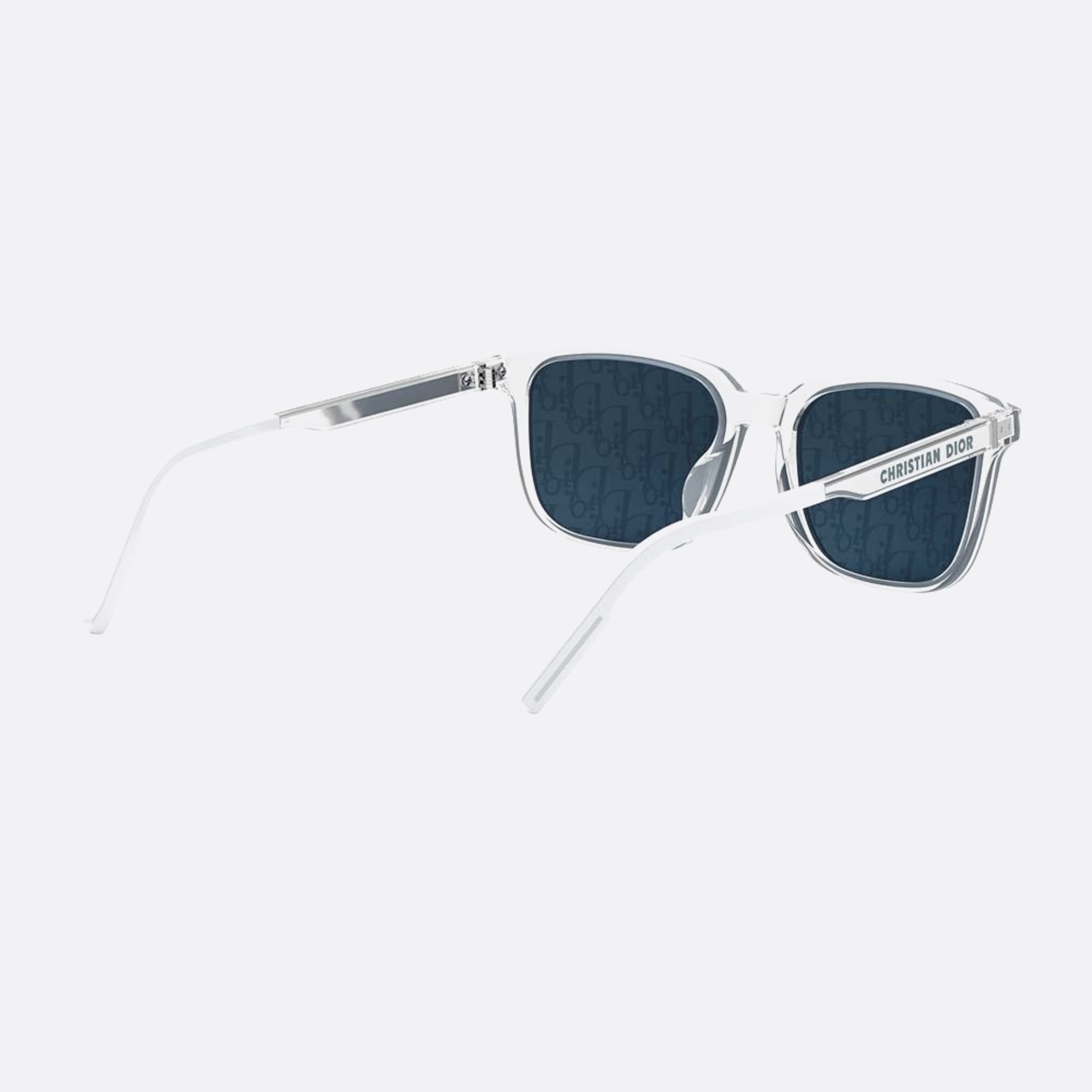 Dior 56mm Diortag 85b8 Transparent Geometric Men Sunglasses - Additional Angle