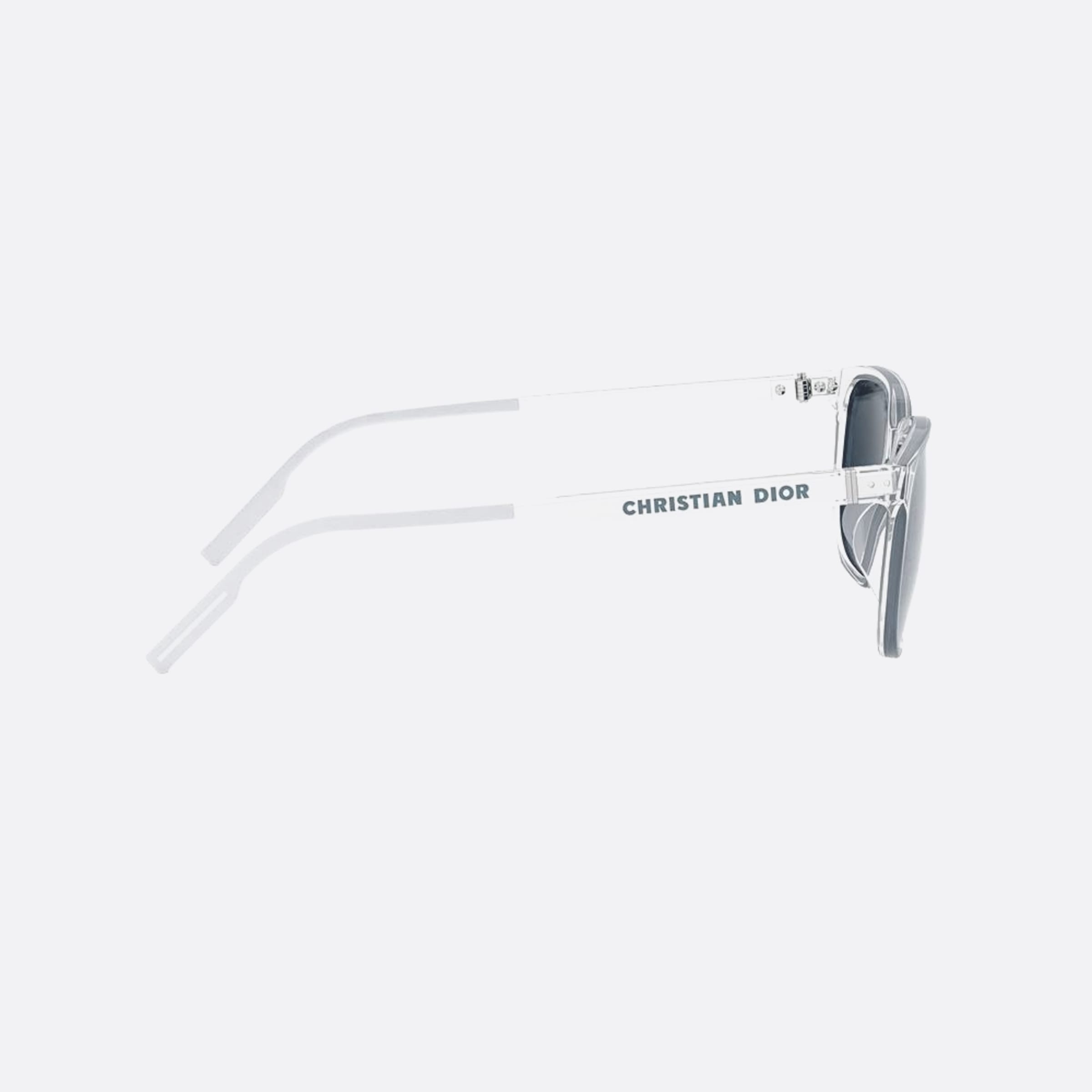 Dior 56mm Diortag 85b8 Transparent Geometric Men Sunglasses - Additional Angle