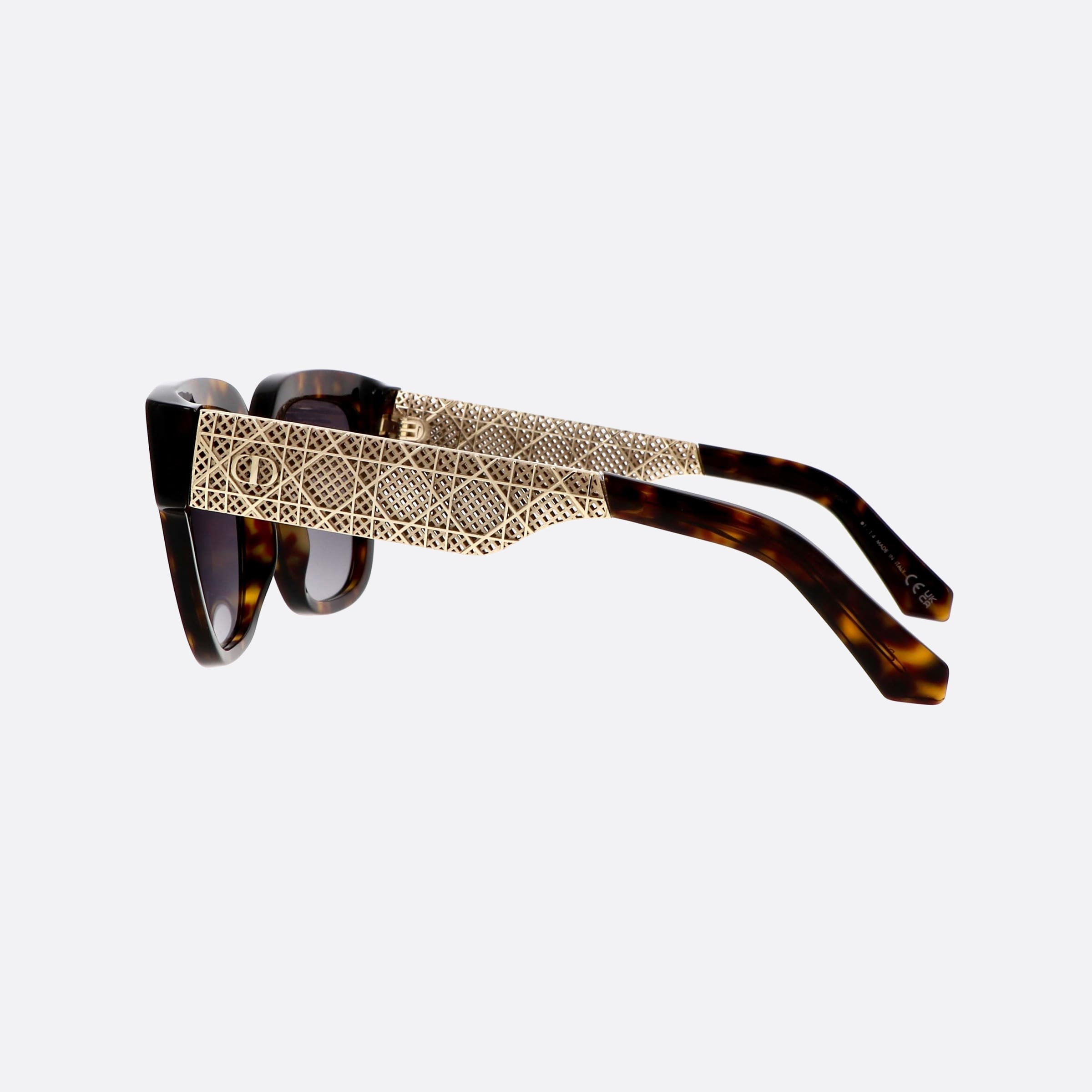 Dior 54mm Women's Esille S1i 20a1 Havana Squared Sunglasses - Detail View