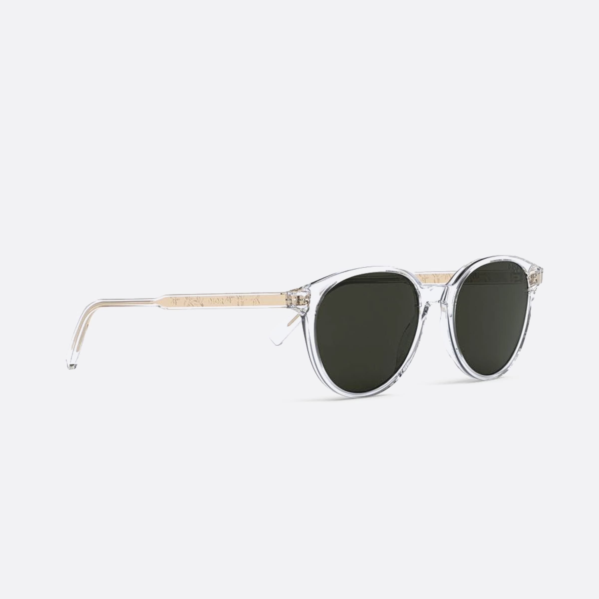 Dior 52mm Indior R1i 85a5 Transparent Round Men Sunglasses - Additional Angle