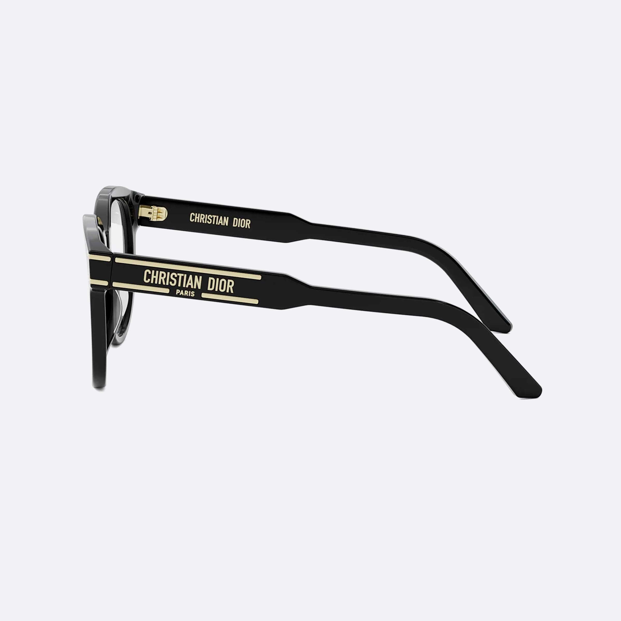 Dior 53mm Signatureo R3i Black Round Women Eyeglasses - Detail View