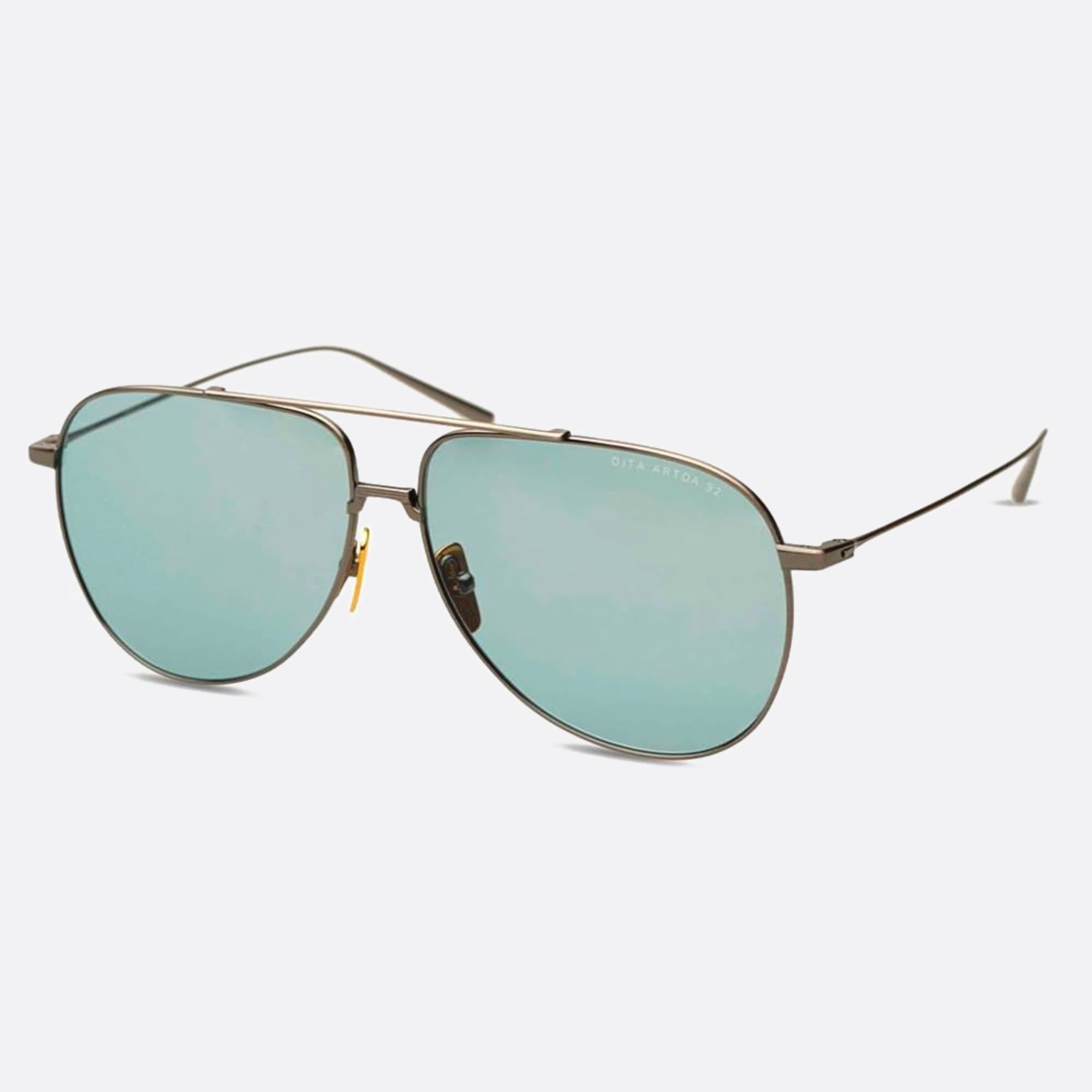 Dita 61mm Artoa Sun Silver Pilot Unisex Sunglasses - Side View