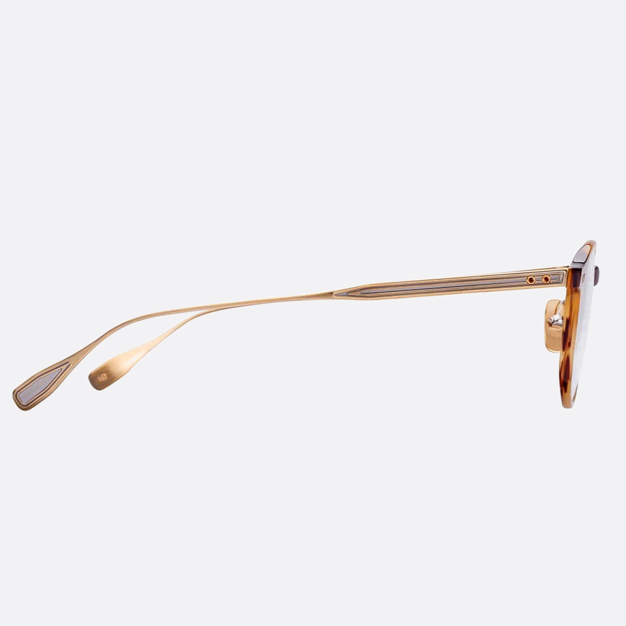 Dita 02mm Ash Brown Round Unisex Eyeglasses - Detail View