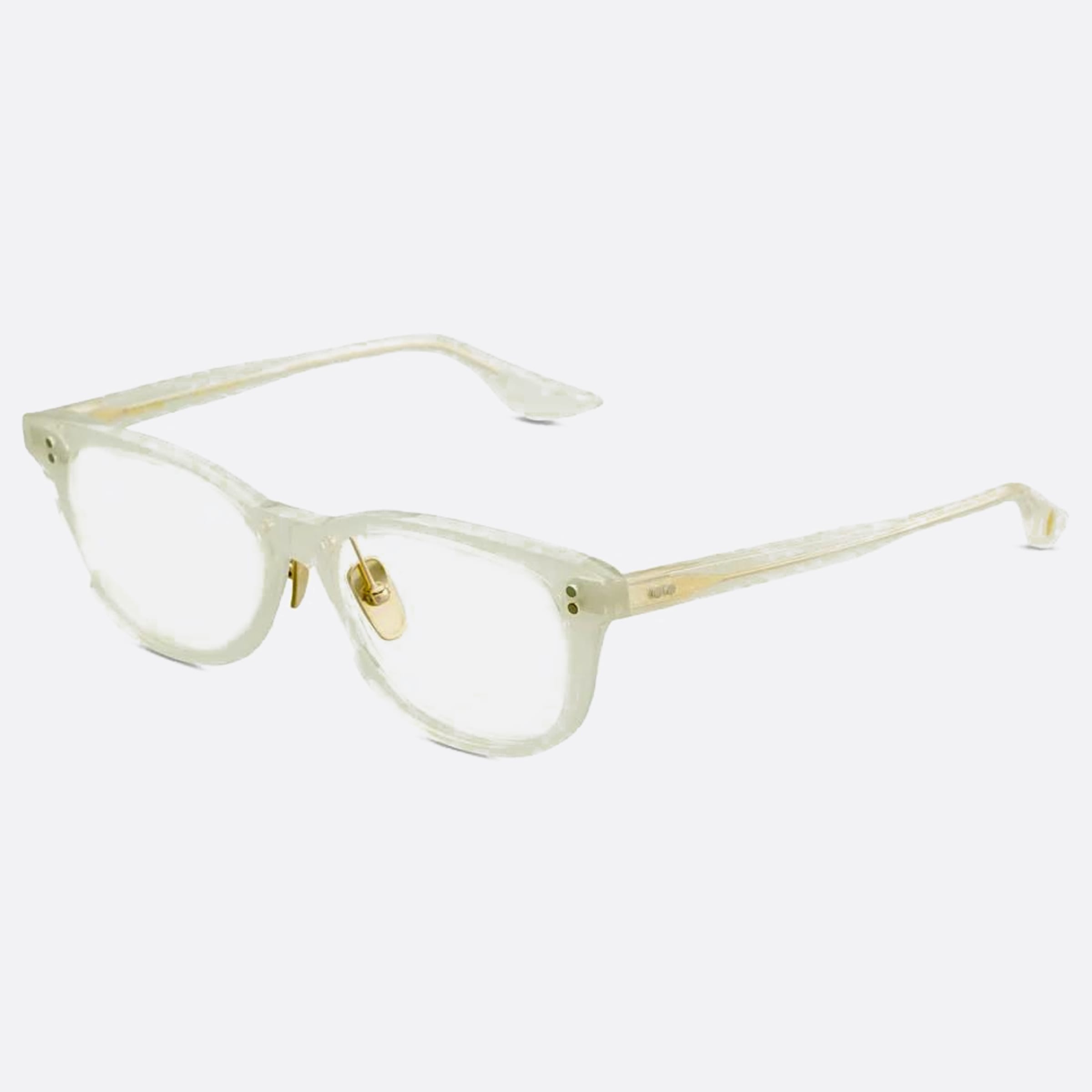 Dita 03mm Brehm Dtx714 White Squared Unisex Eyeglasses - Side View