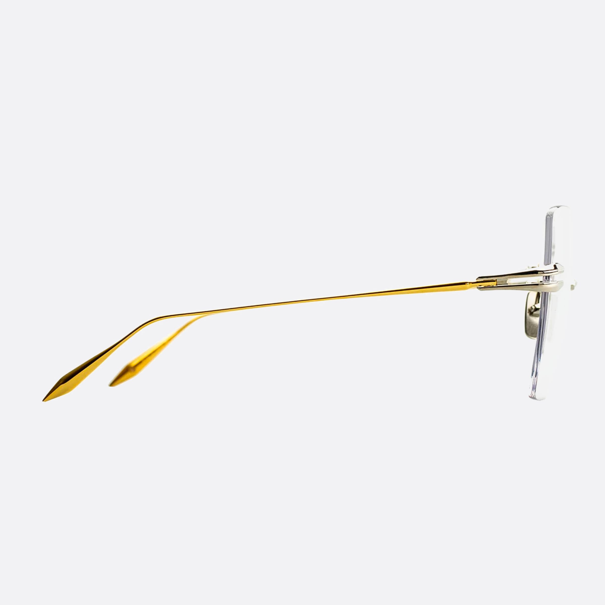 Dita 58mm Embra Silver Geometric Unisex Eyeglasses - Detail View