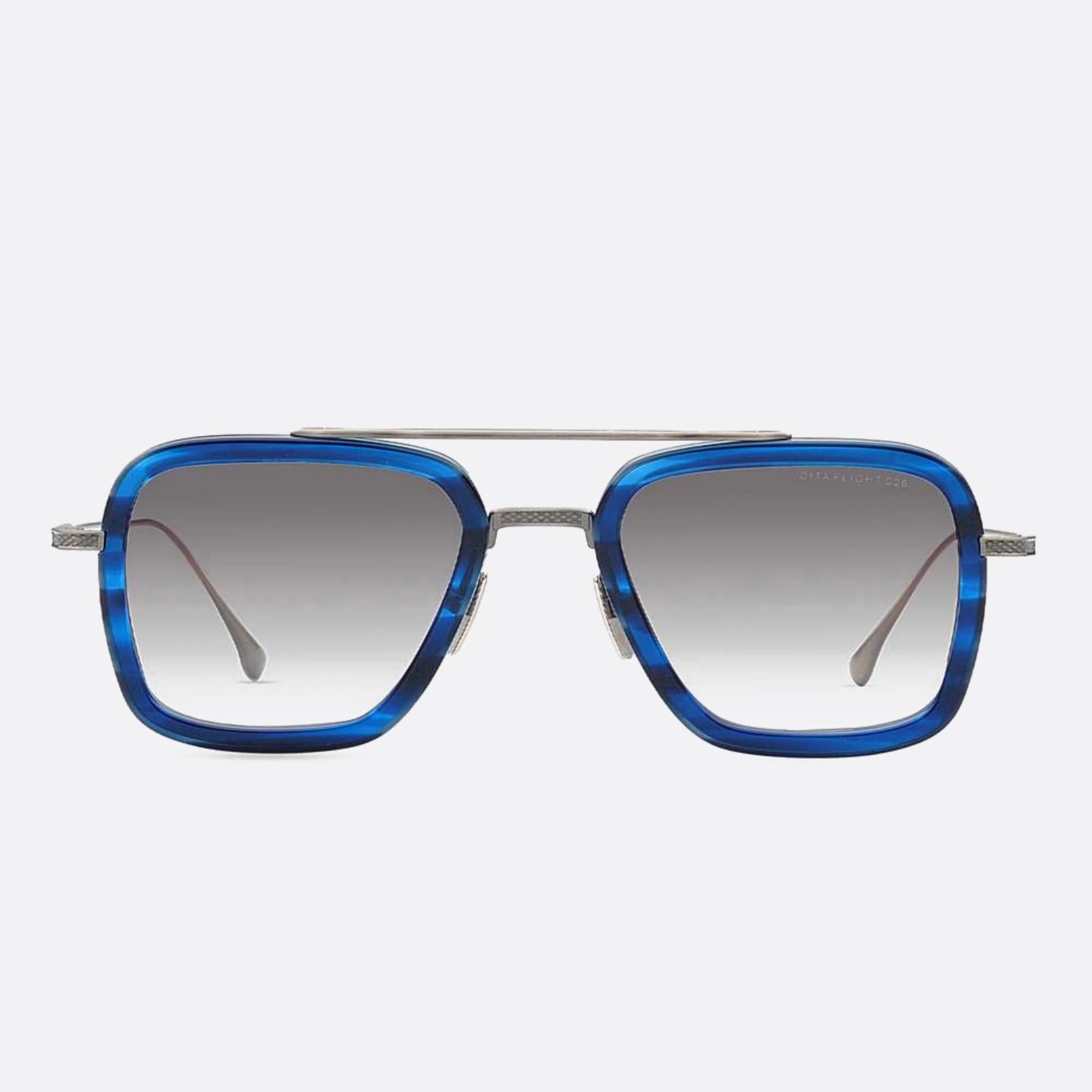 Dita 52mm Flight Blu Sil Blue Geometric Unisex Sunglasses - Main View