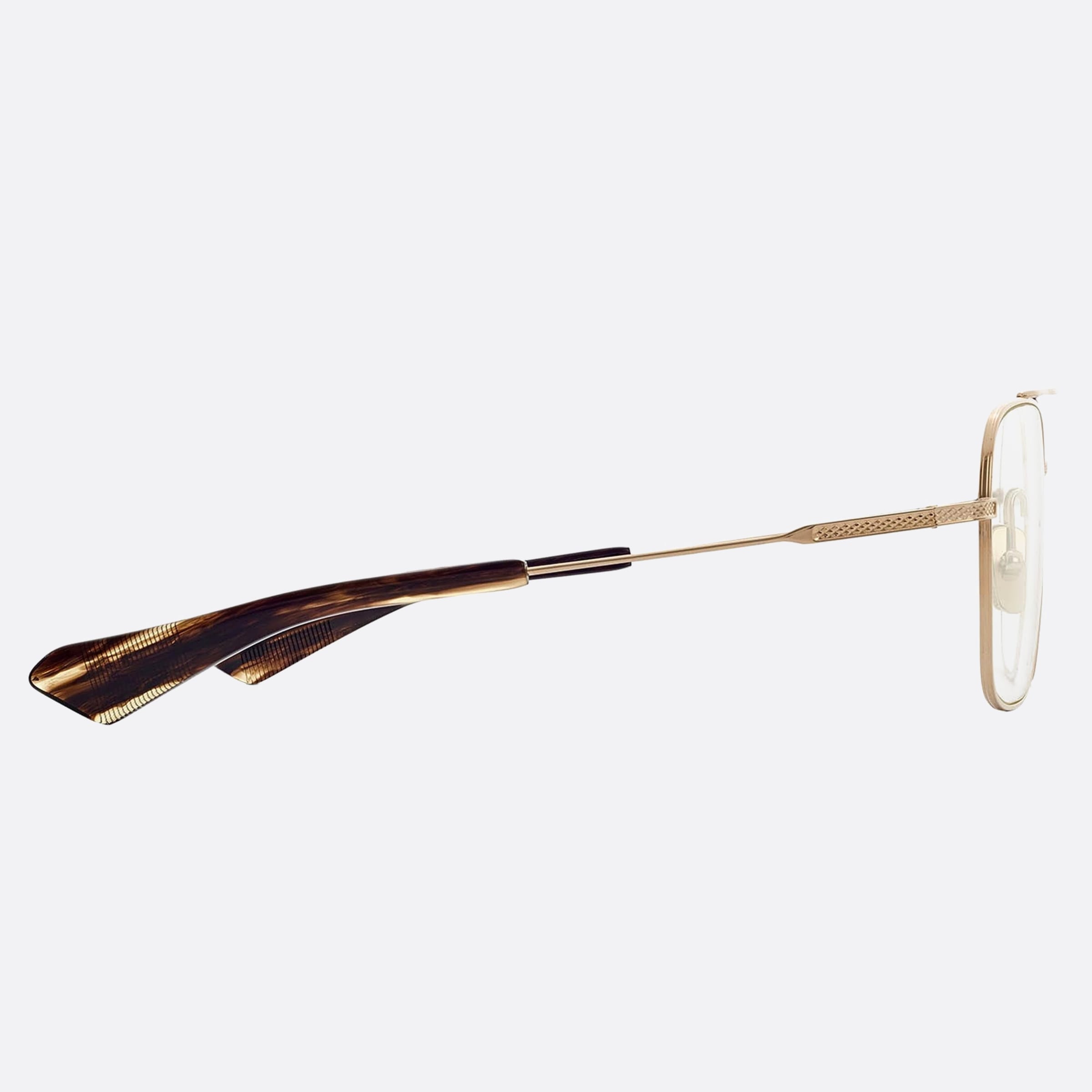 Dita 57mm Flight Seven Gold Geometric Unisex Eyeglasses - Detail View