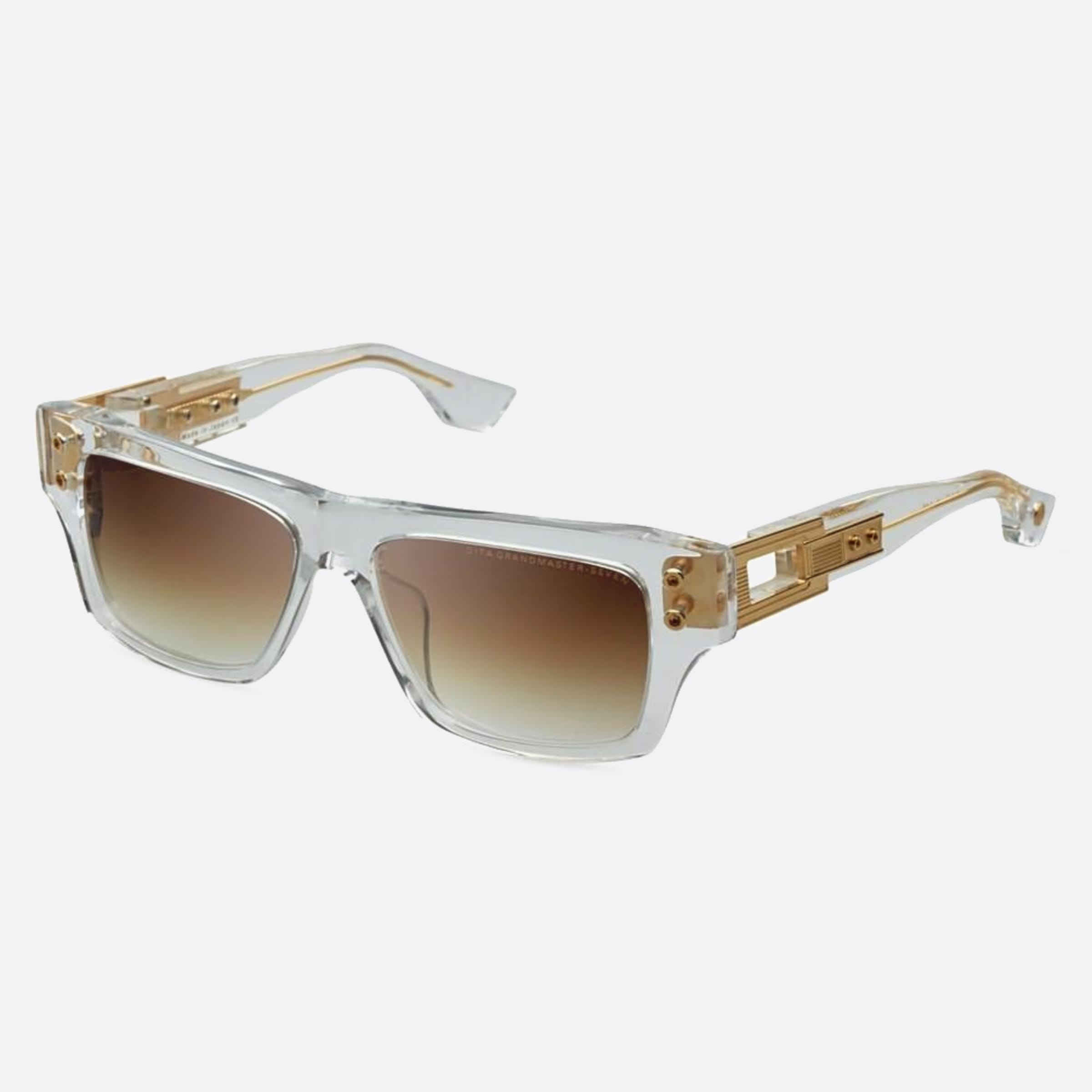 Dita 02mm Grandmaster Seven Dts407 Transparent Rectangle Unisex Sunglasses - Side View