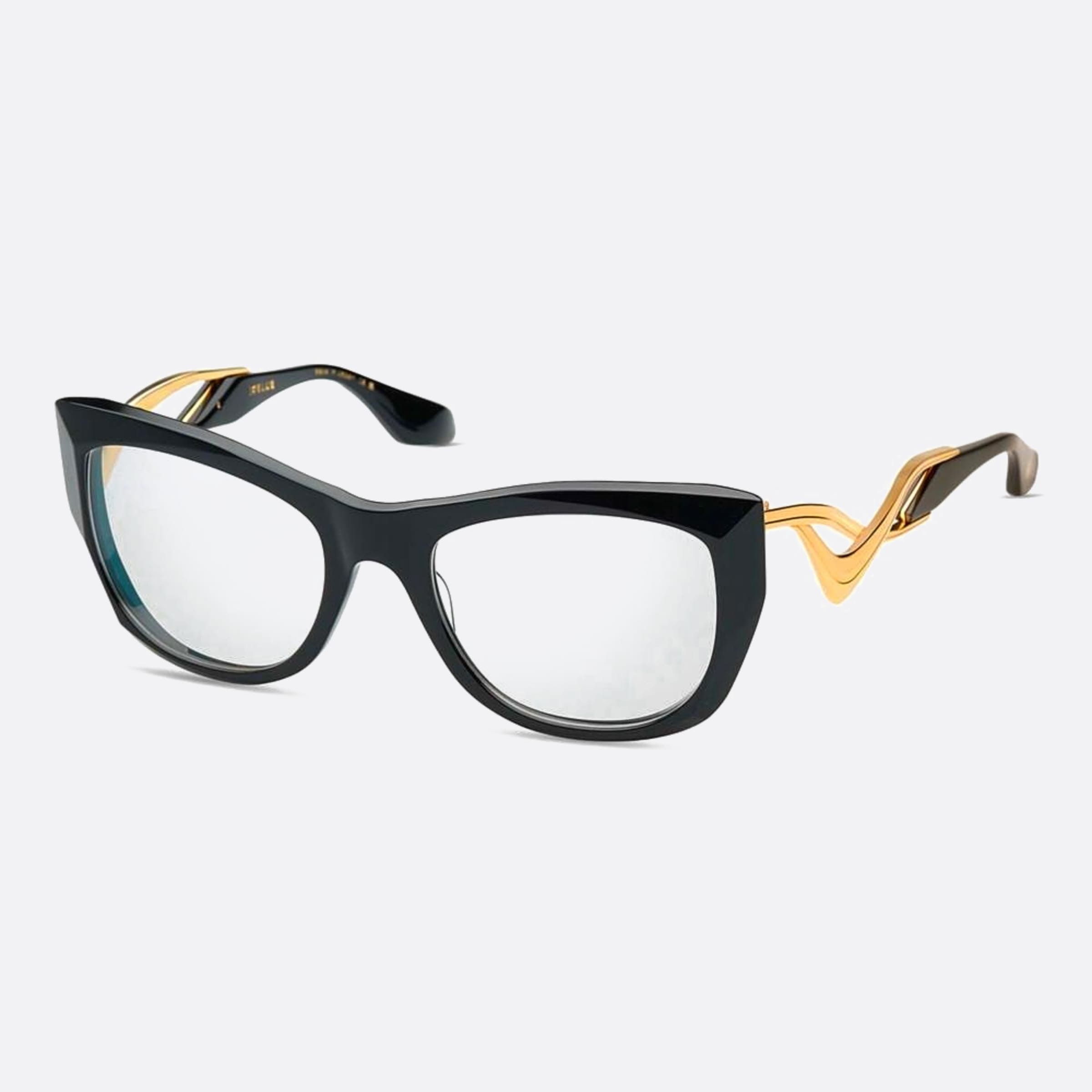 Dita 55mm Icelus Black Cat Eye Unisex Eyeglasses - Side View