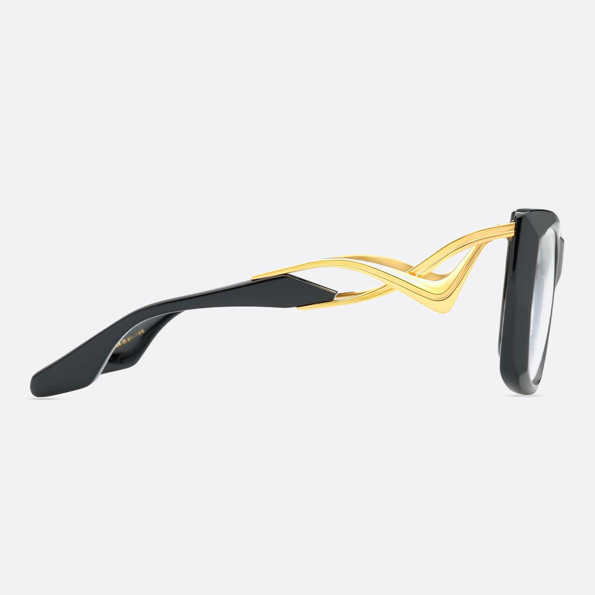 Dita 55mm Icelus Black Cat Eye Unisex Eyeglasses - Detail View