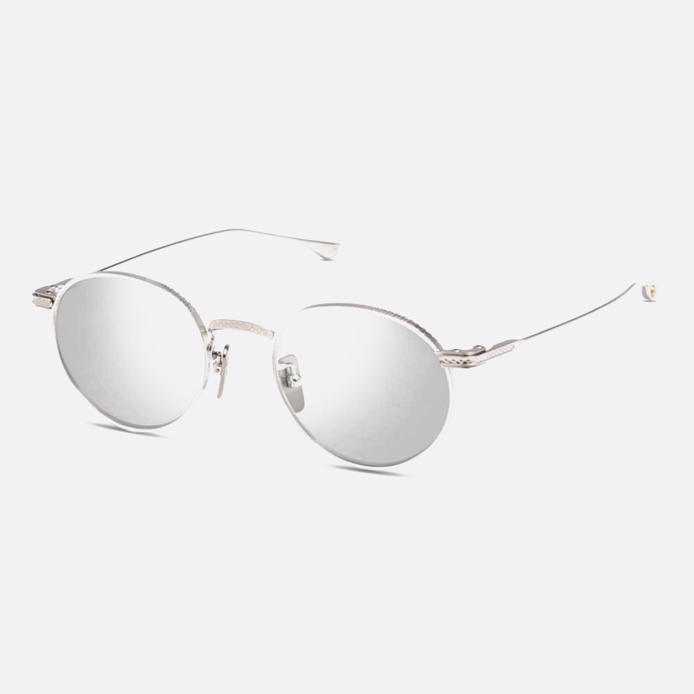 Dita 03mm Journey Two Dtx168 Silver Round Unisex Eyeglasses - Side View