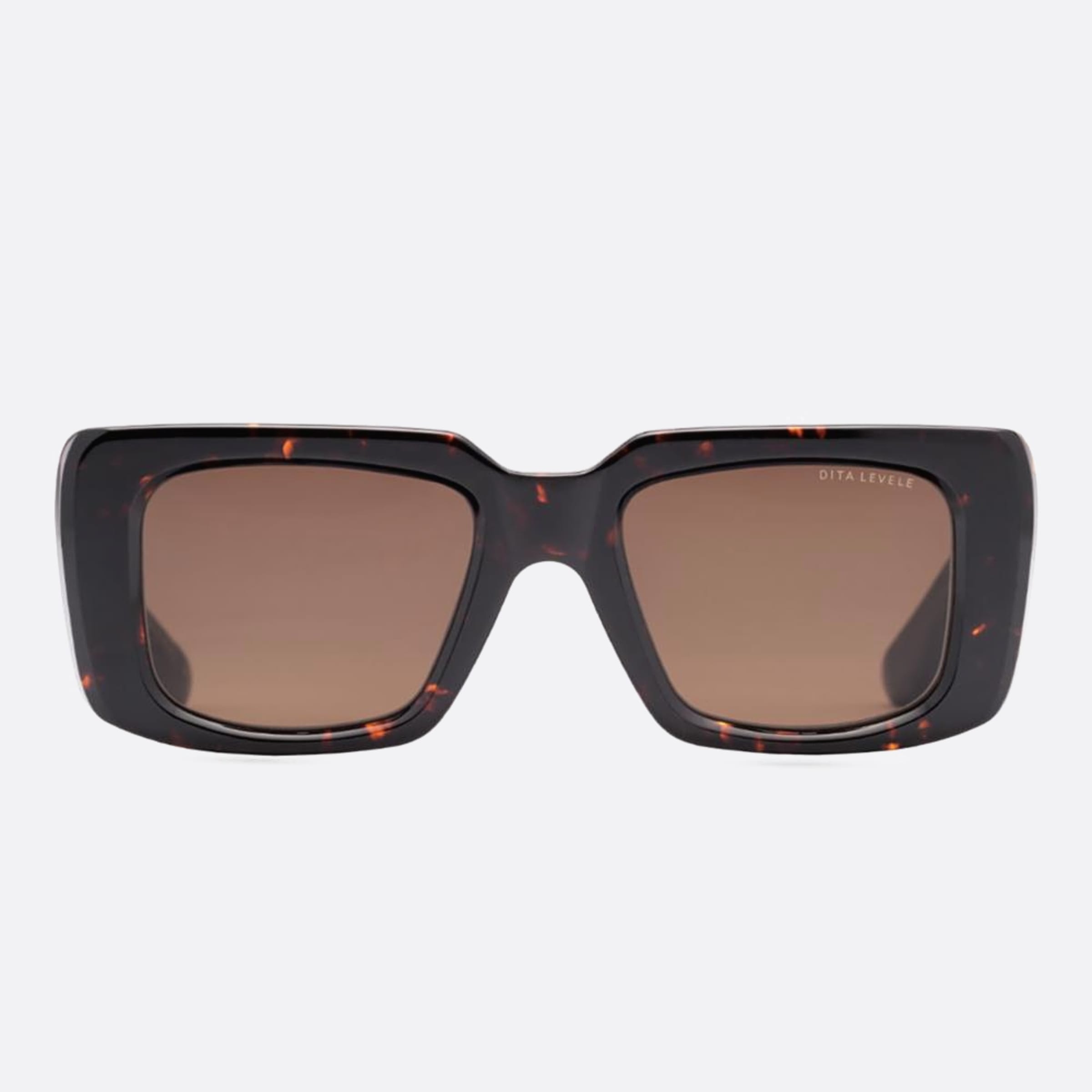 Dita 02mm Levele Dts739 Havana Squared Unisex Sunglasses - Main View