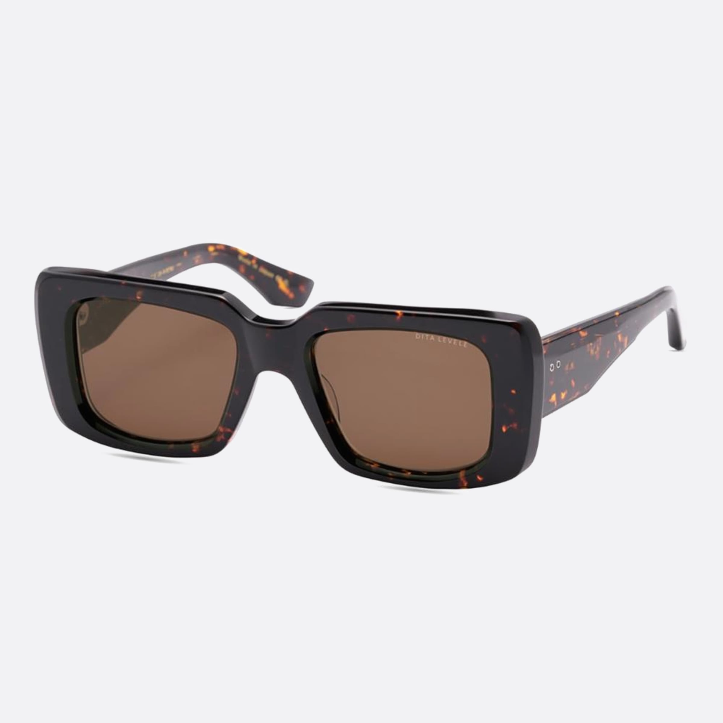 Dita 02mm Levele Dts739 Havana Squared Unisex Sunglasses - Side View