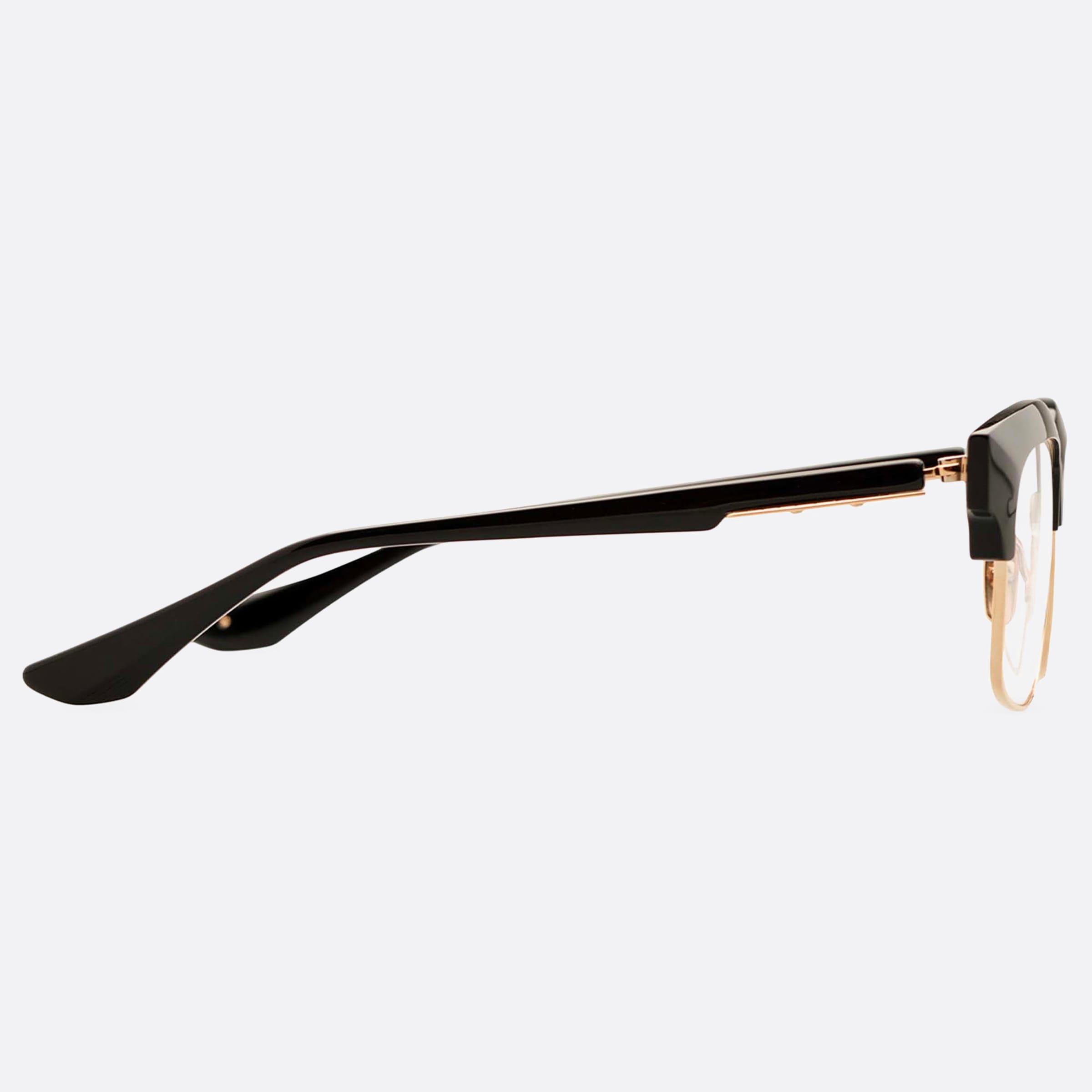 Dita 55mm Lotova Black Squared Unisex Eyeglasses - Detail View