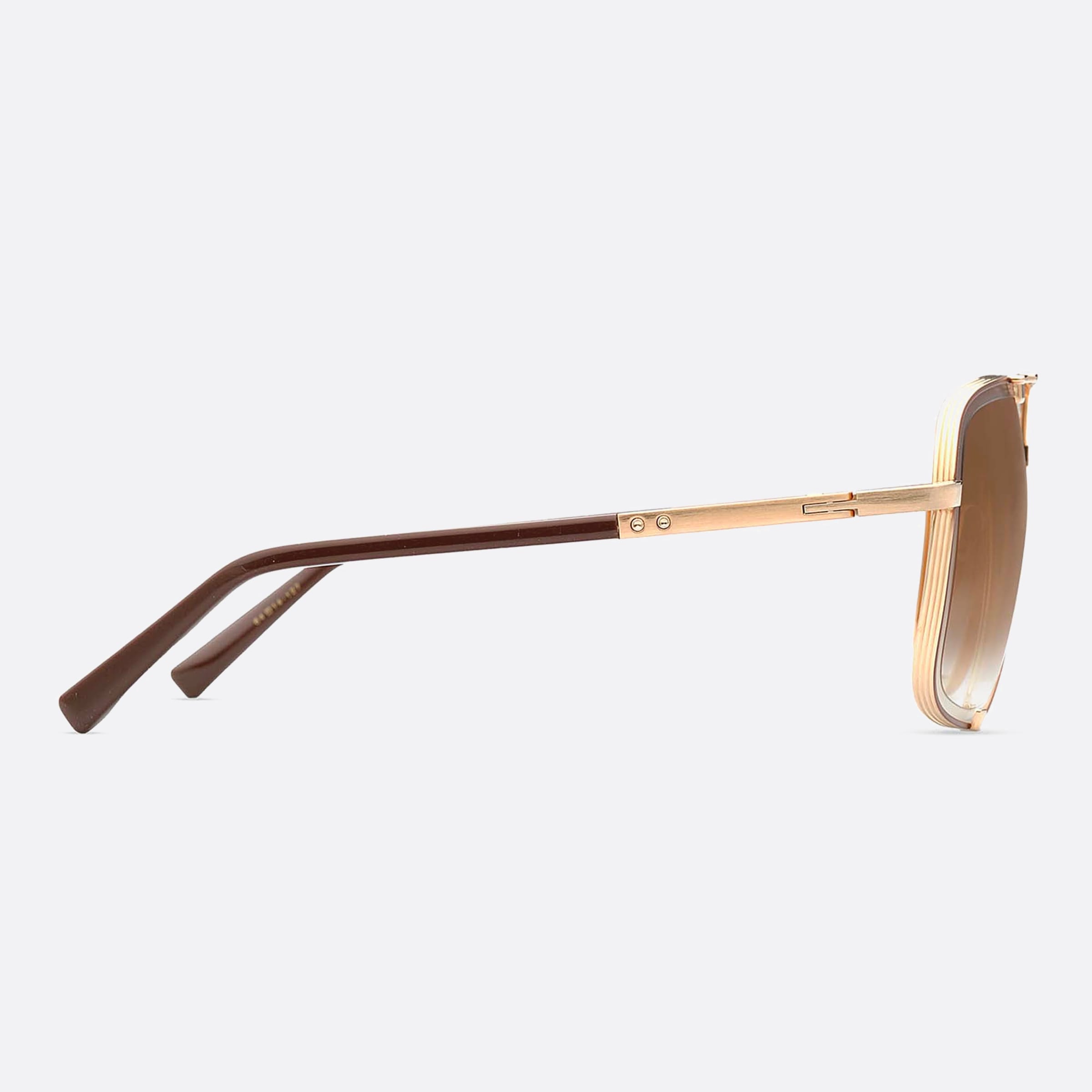 Dita 64mm Mach Five Gld Brn Gold Pilot Unisex Sunglasses - Detail View