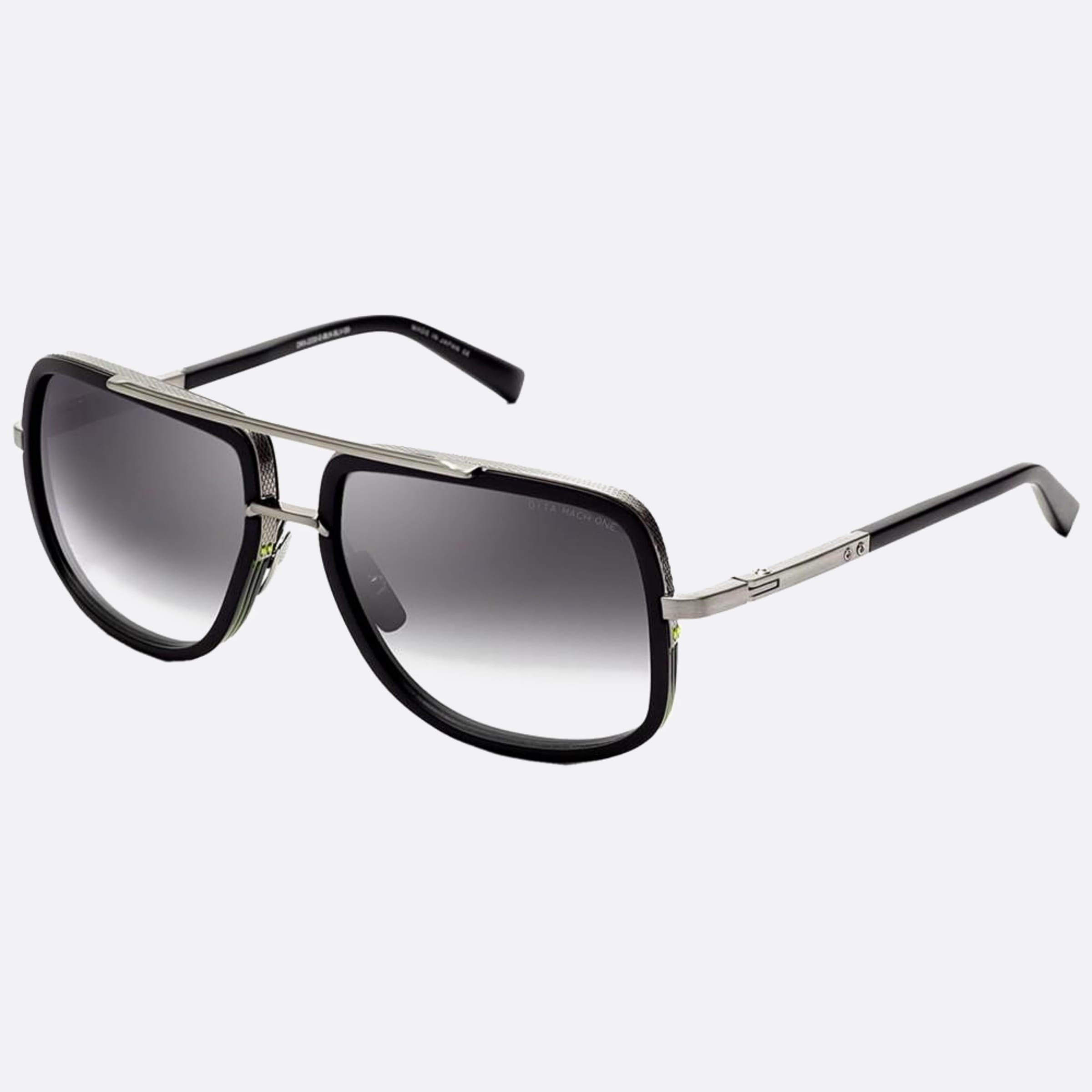 Dita 59mm Mach One Blk Slv Black Pilot Unisex Sunglasses - Side View