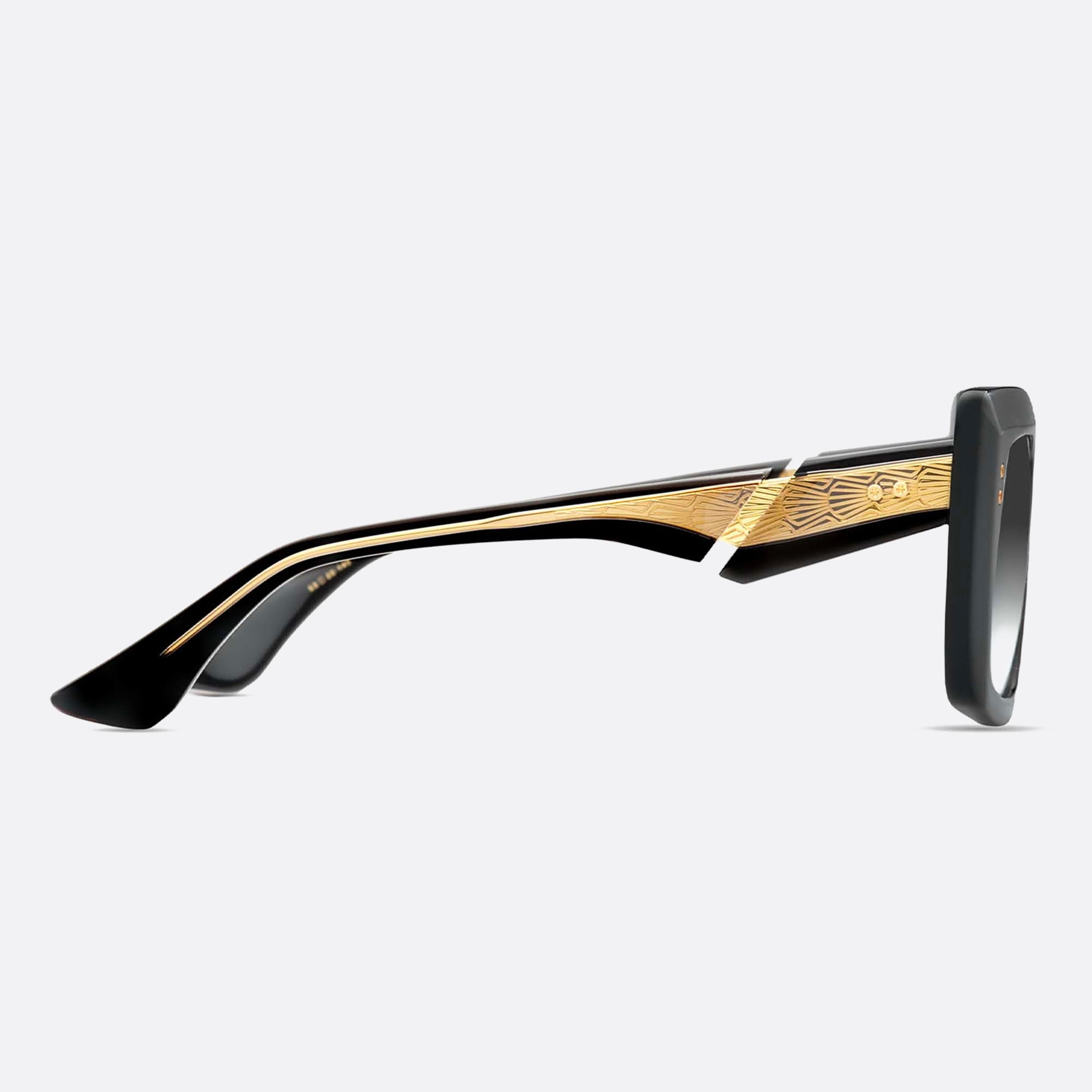 Dita 53mm Mahine Dts437 Black Cat Eye Unisex Sunglasses - Detail View