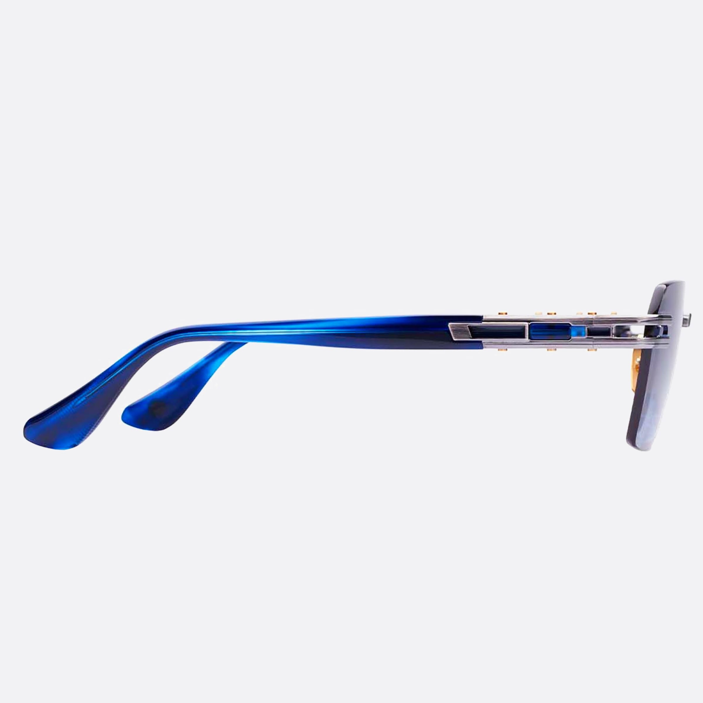 Dita 56mm Meta Evo One Blue Geometric Unisex Sunglasses - Detail View