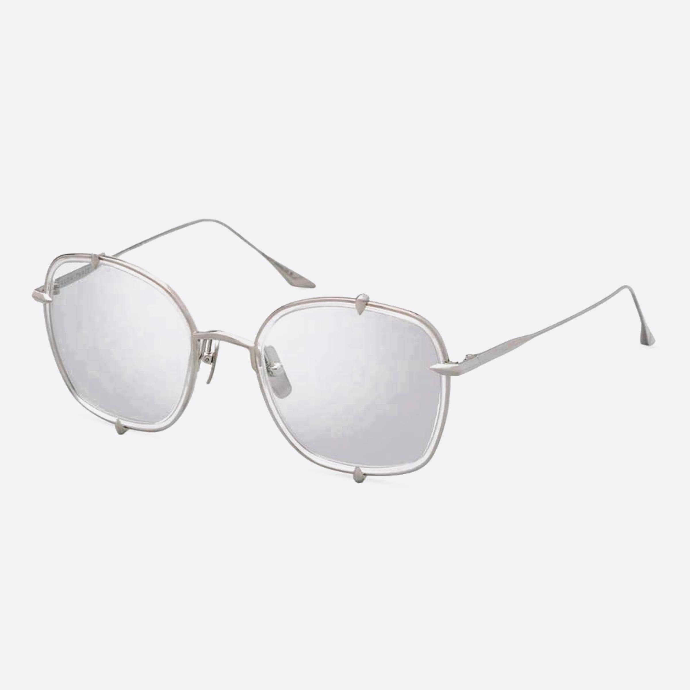 Dita 52mm Talon Three Dtx442 Silver Butterfly Unisex Eyeglasses - Side View