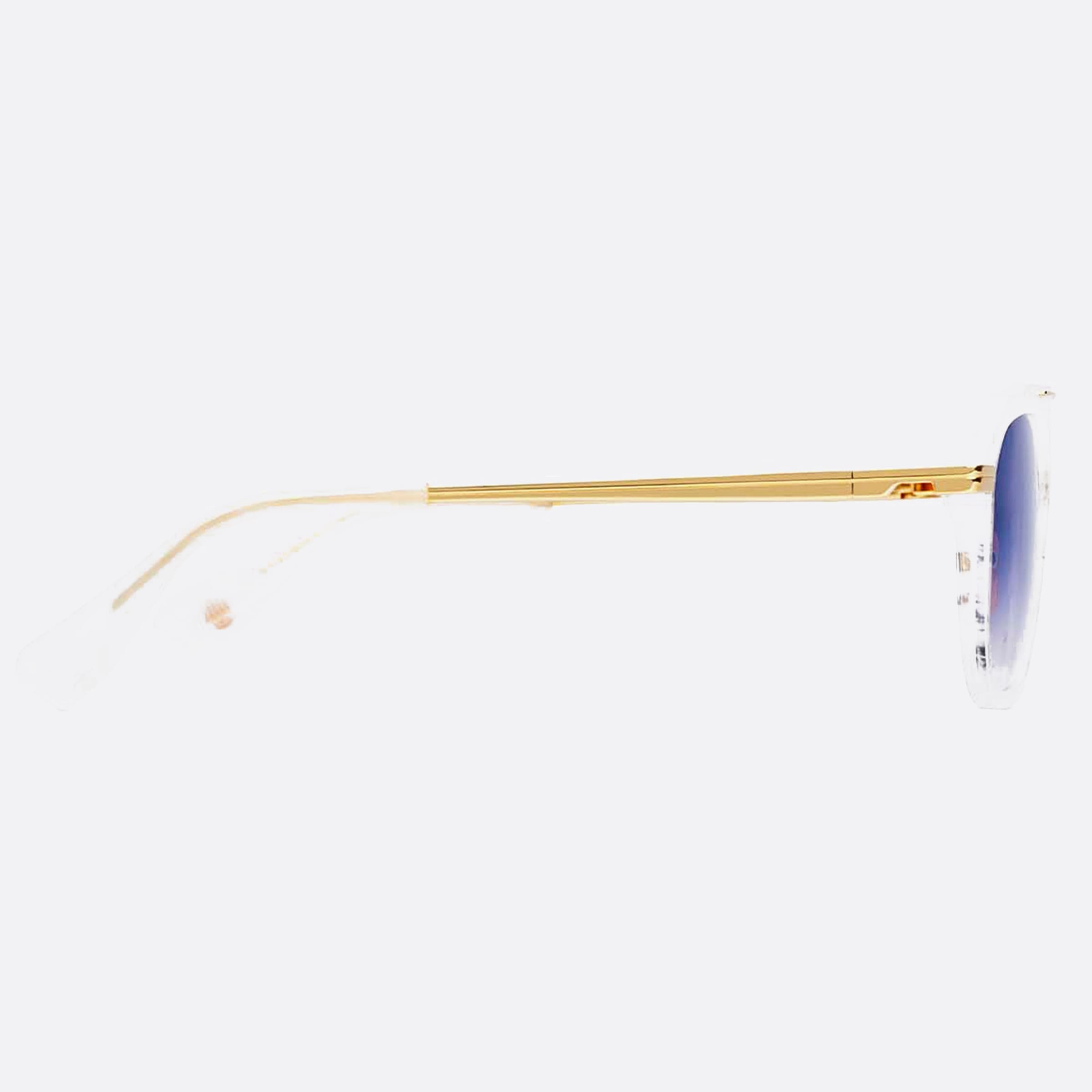 Dita 02mm Terracraft White Geometric Unisex Sunglasses - Detail View