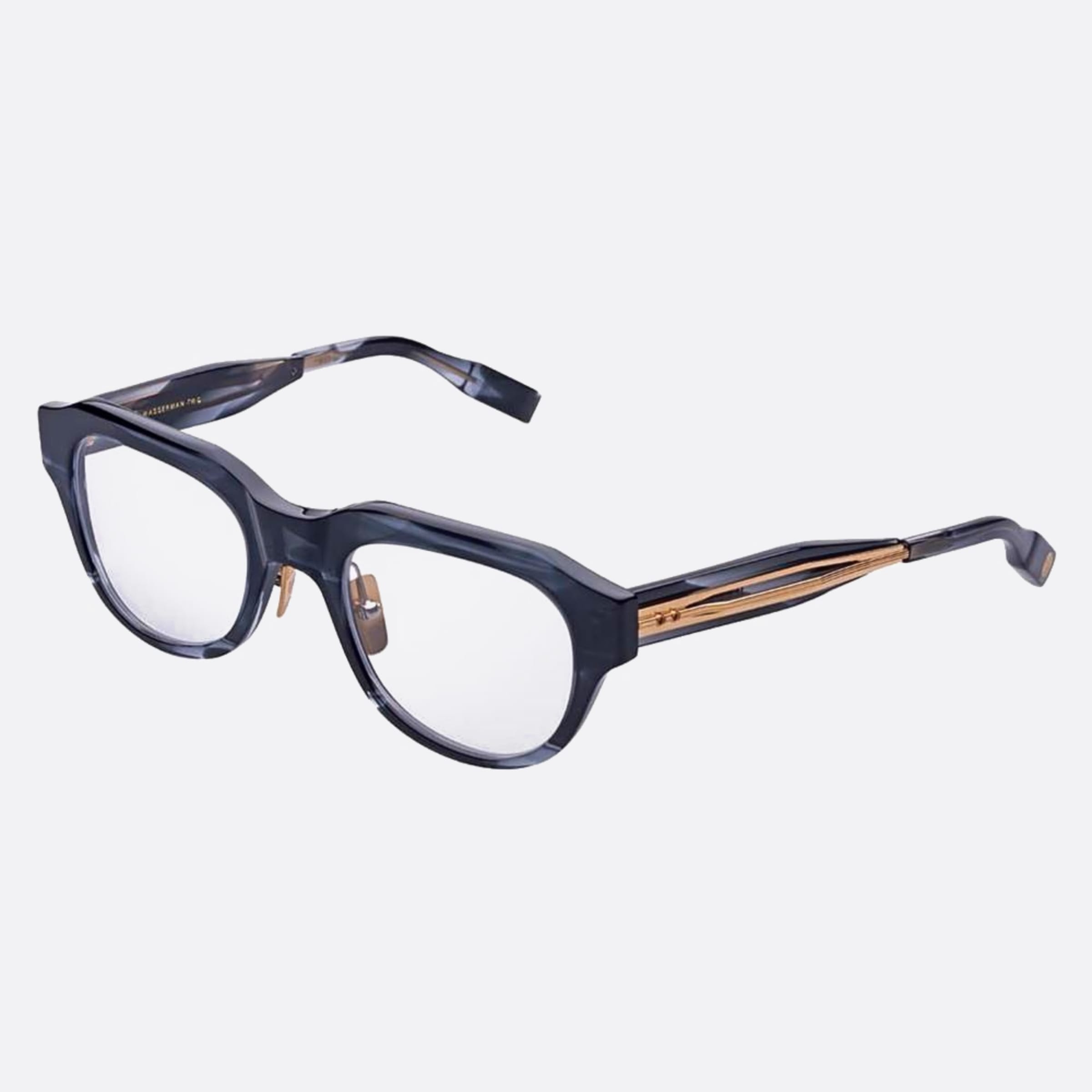 Dita 50mm Wasserman Two Blue Geometric Unisex Eyeglasses - Side View