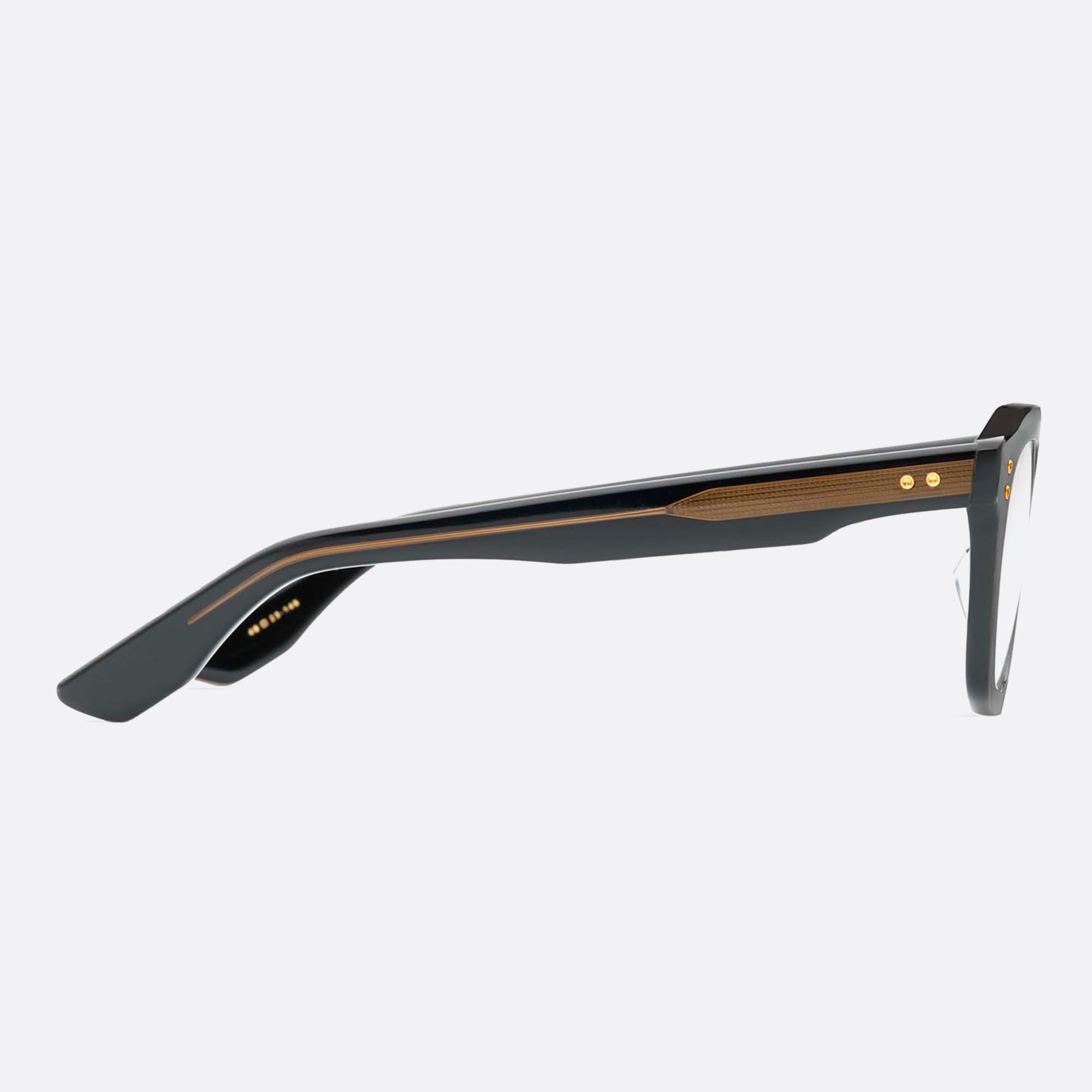 Dita 48mm Waylun Black Squared Unisex Eyeglasses - Detail View