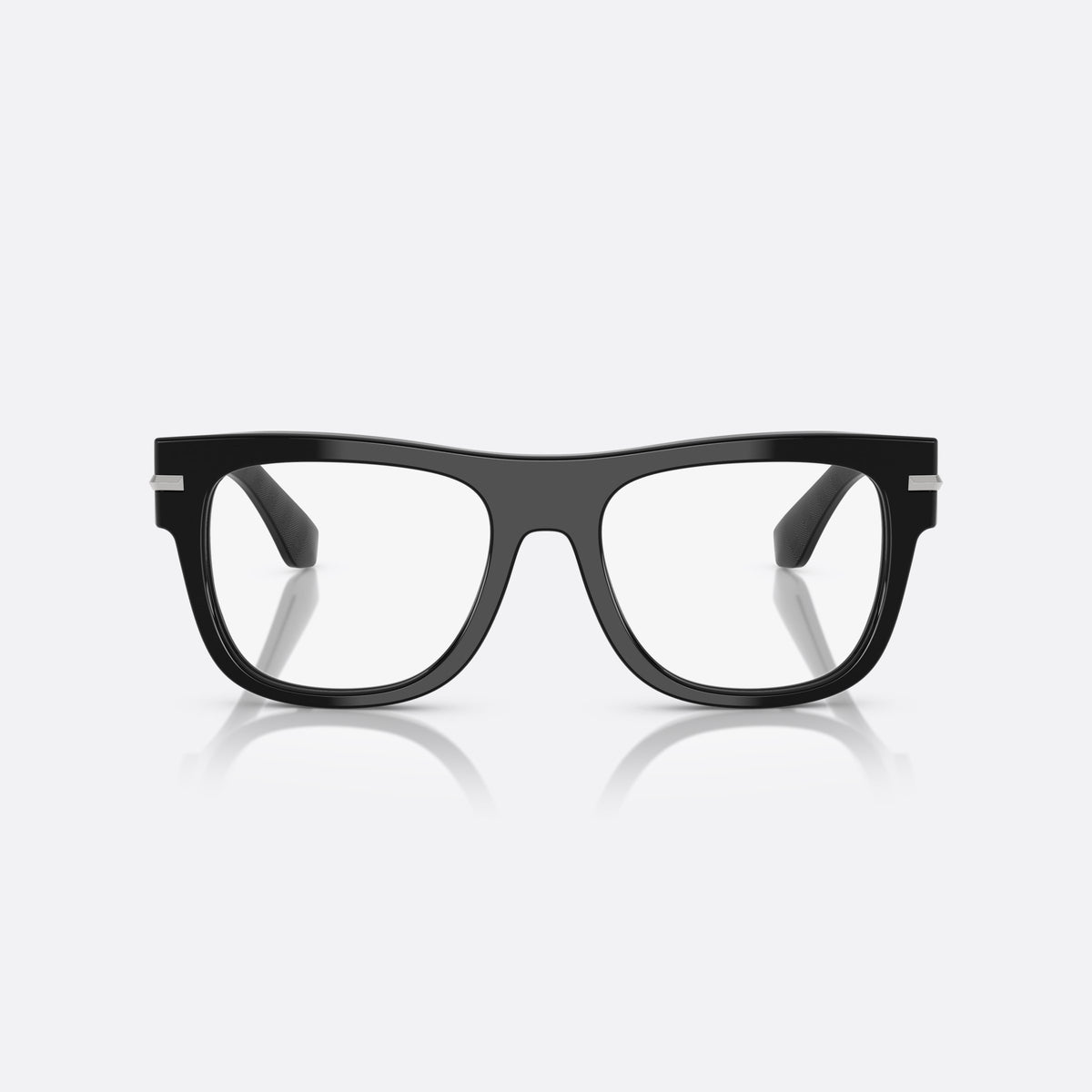 Dolce & Gabbana DG 3407 501 eyeglasses, black squared frame for men, plain solid bridge, brand lettering on temples, front view