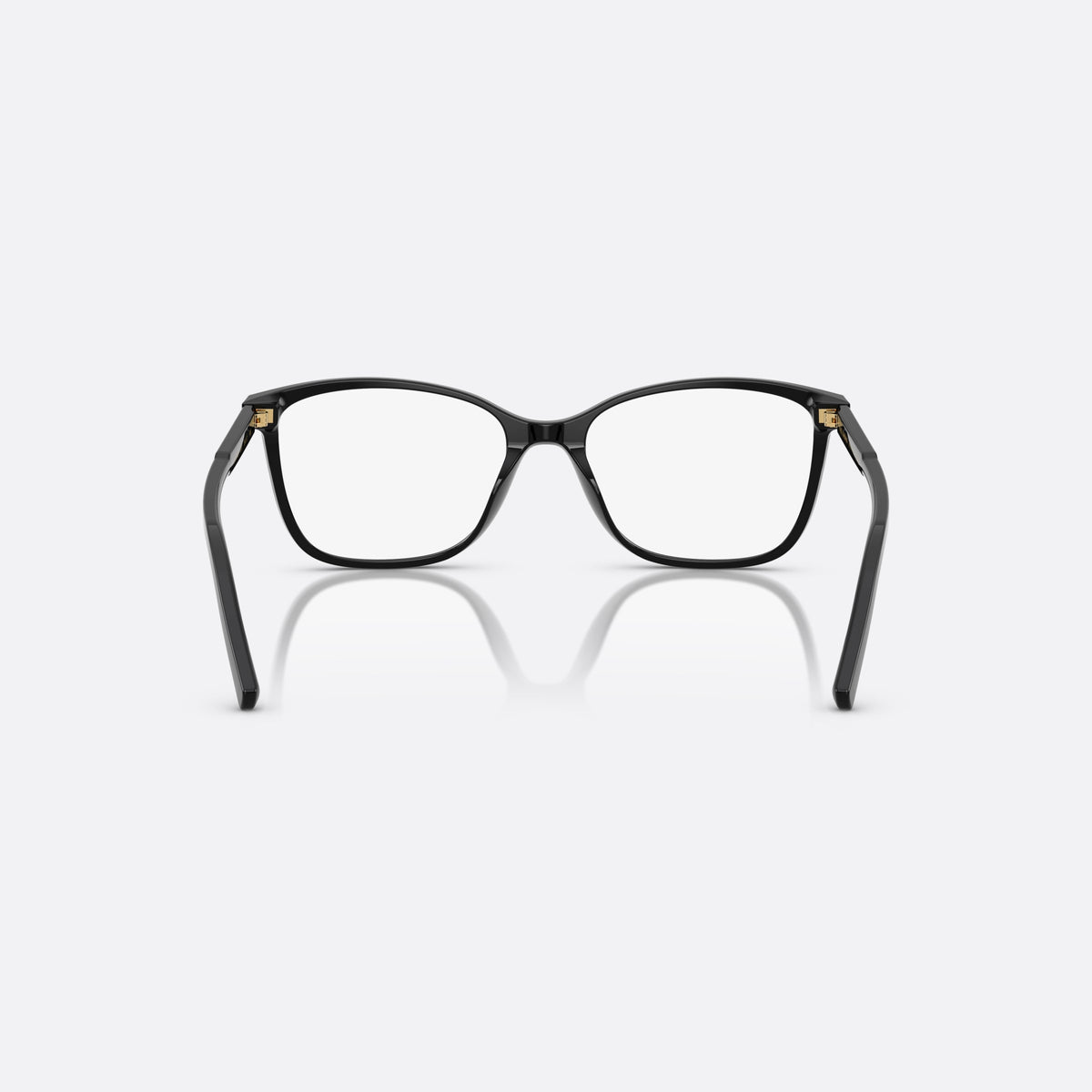 Dolce & Gabbana DG 3424 501 eyeglasses, black pantos frame for women, plain bridge, brand lettering on temples, full-rim frame, back view