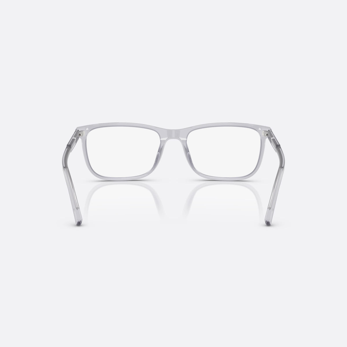 Dolce & Gabbana DG 3427 3291 eyeglasses, grey squared frame for men, plain integrated bridge, brand lettering on temples, back view