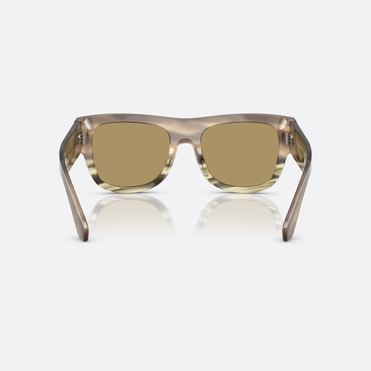 Dolce & Gabbana DG 4484 3439/2 sunglasses, havana squared frame for men, keyhole bridge, brand lettering on temples, back view