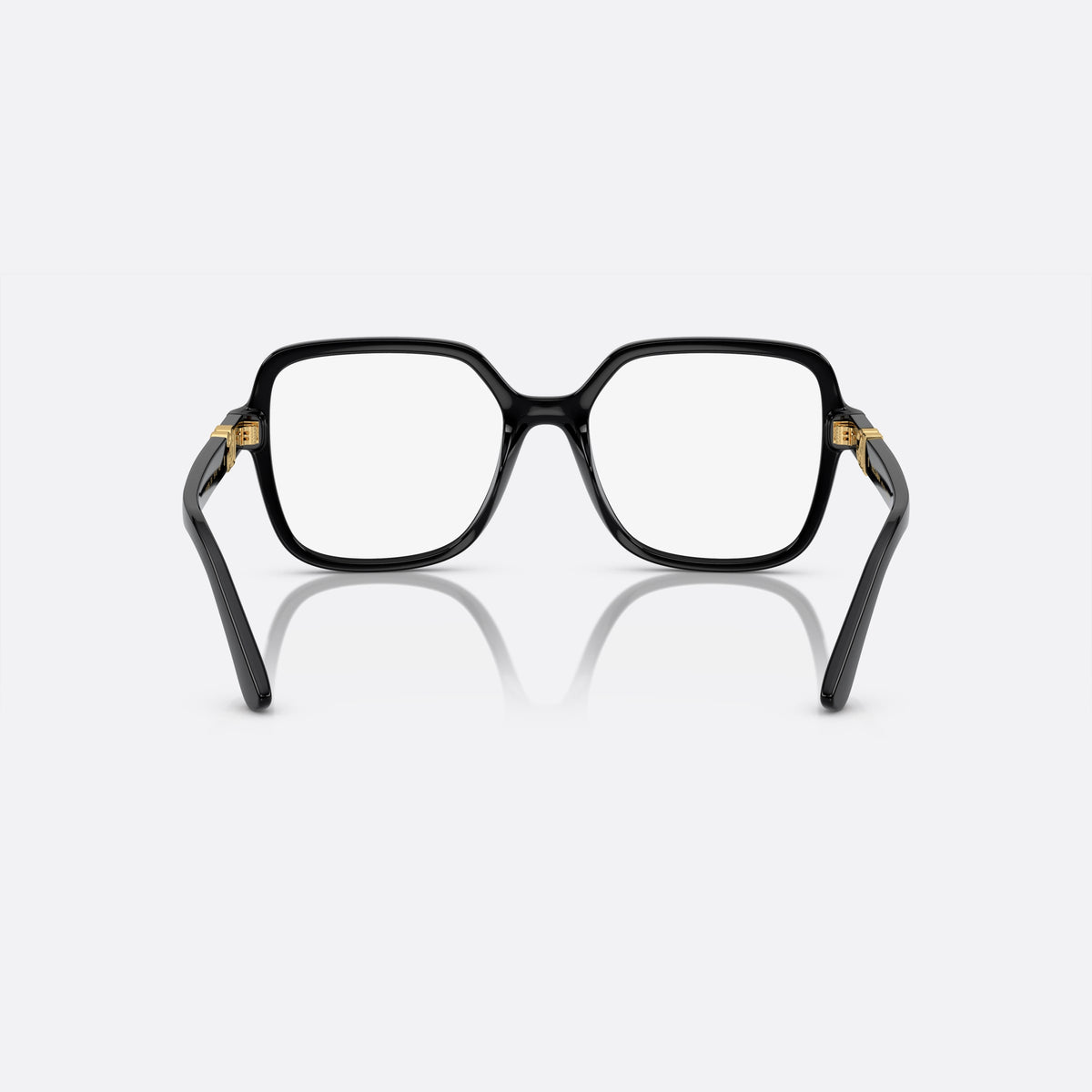 Dolce & Gabbana DG 5105U 501 A eyeglasses, black oversize frame for women, plain bridge, brand logo on temples, full-rim frame, back view