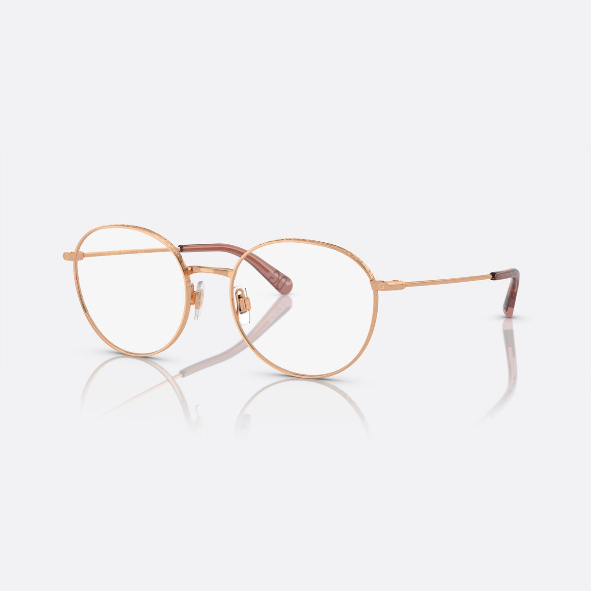 Rame ochelari de vedere Dolce & Gabbana DG1322 1298, rotunzi auriu, pentru femei, punte metalică simplă, logo-ul brandului pe braț
