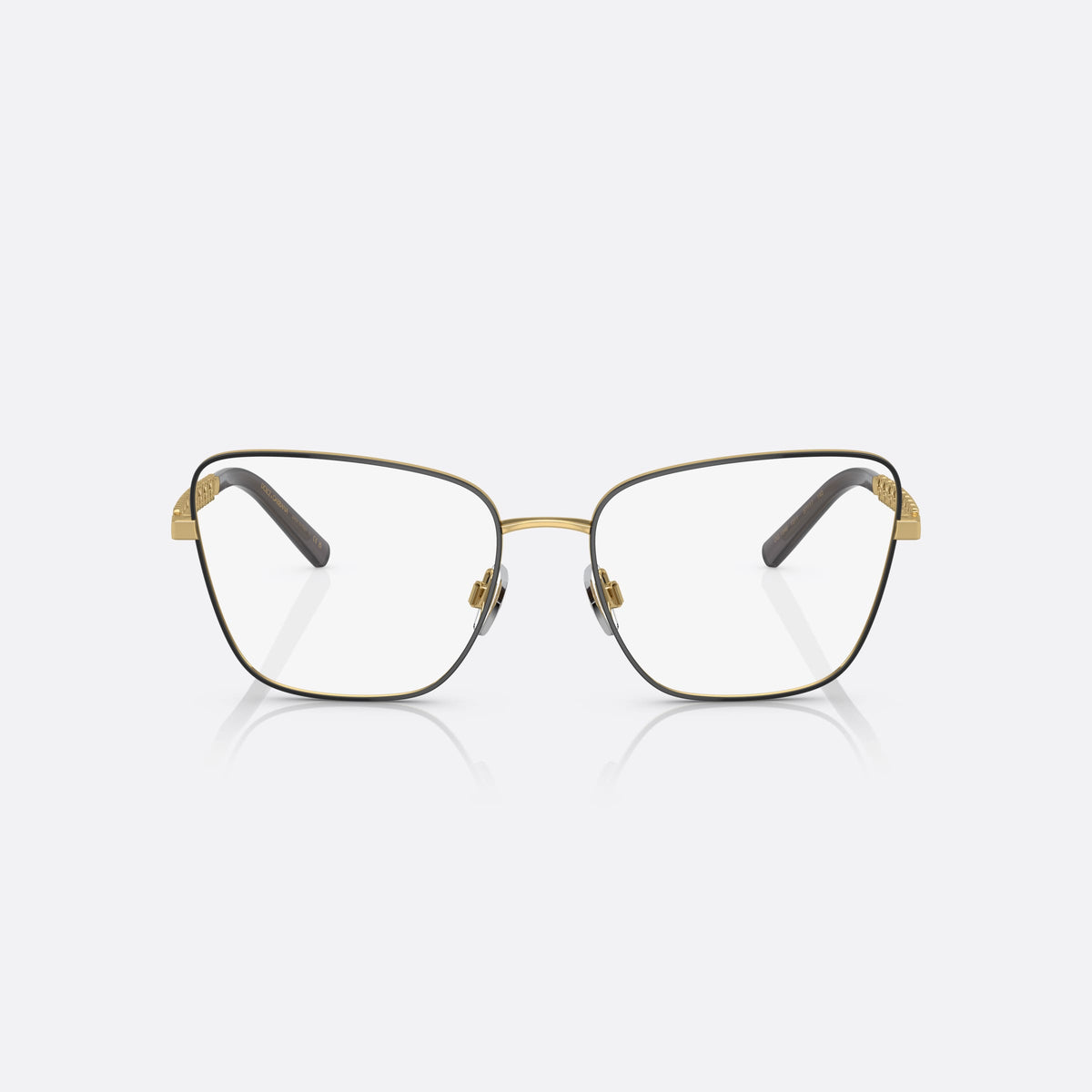Rame ochelari de vedere Dolce & Gabbana DG1346 1311, fluture auriu, pentru femei, punte metalică simplă, logo-ul brandului pe brațe