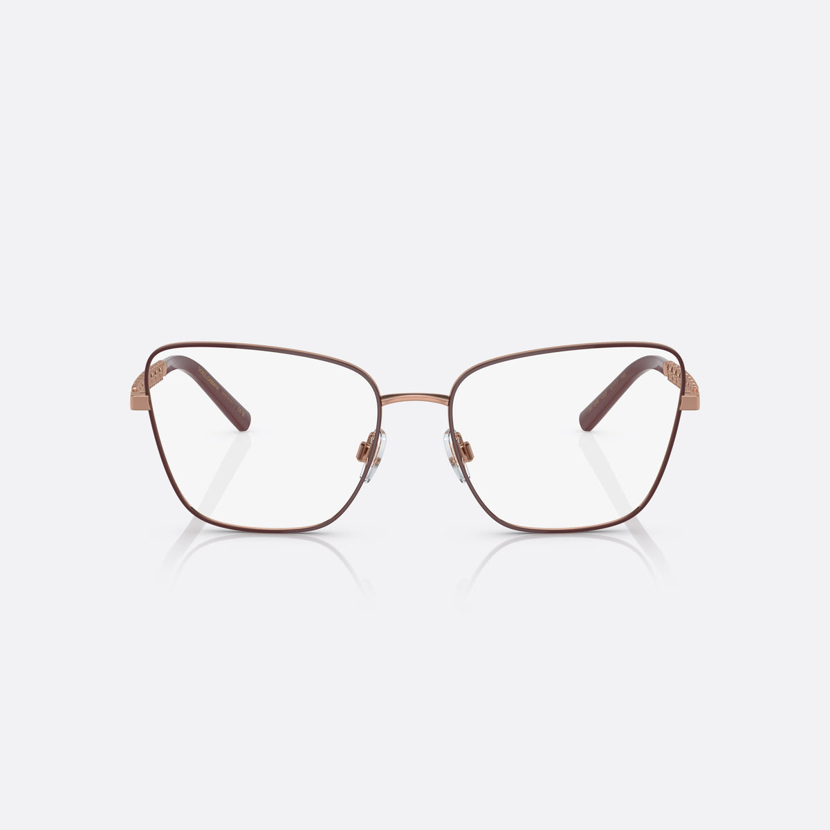 Rame ochelari de vedere Dolce & Gabbana DG1346 1333, fluture roz, pentru femei, punte metalică simplă, literele brandului pe brațe