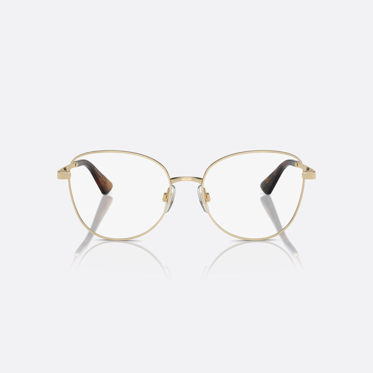 Rame ochelari de vedere Dolce & Gabbana DG1355 1365, fluture auriu, pentru femei, punte în șa cu arc metalic, ramă completă metalică, vedere din față