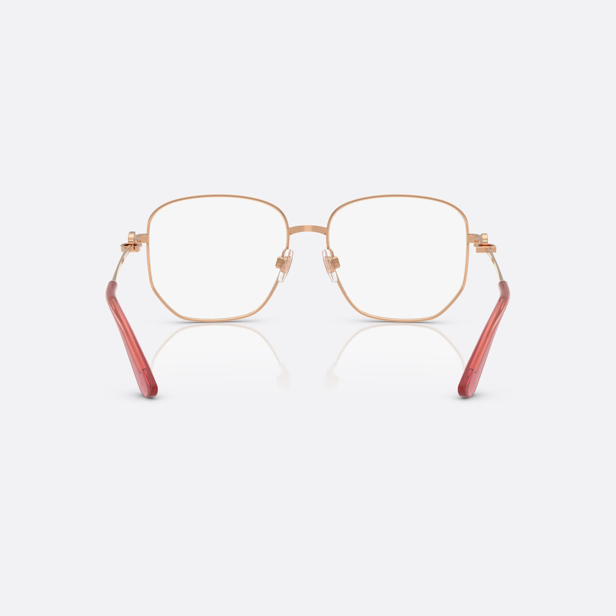 Rame ochelari de vedere Dolce & Gabbana DG1356 1298, phantos auriu, pentru femei, punte metalică simplă, placă cu logoul brandului pe brațe, vedere din spate