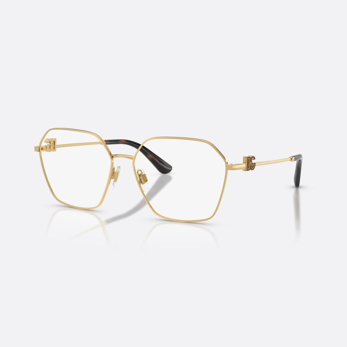 Rame ochelari de vedere Dolce & Gabbana DG1366 02, phantos auriu, pentru femei, punte metalică simplă, placă cu logoul brandului pe brațe