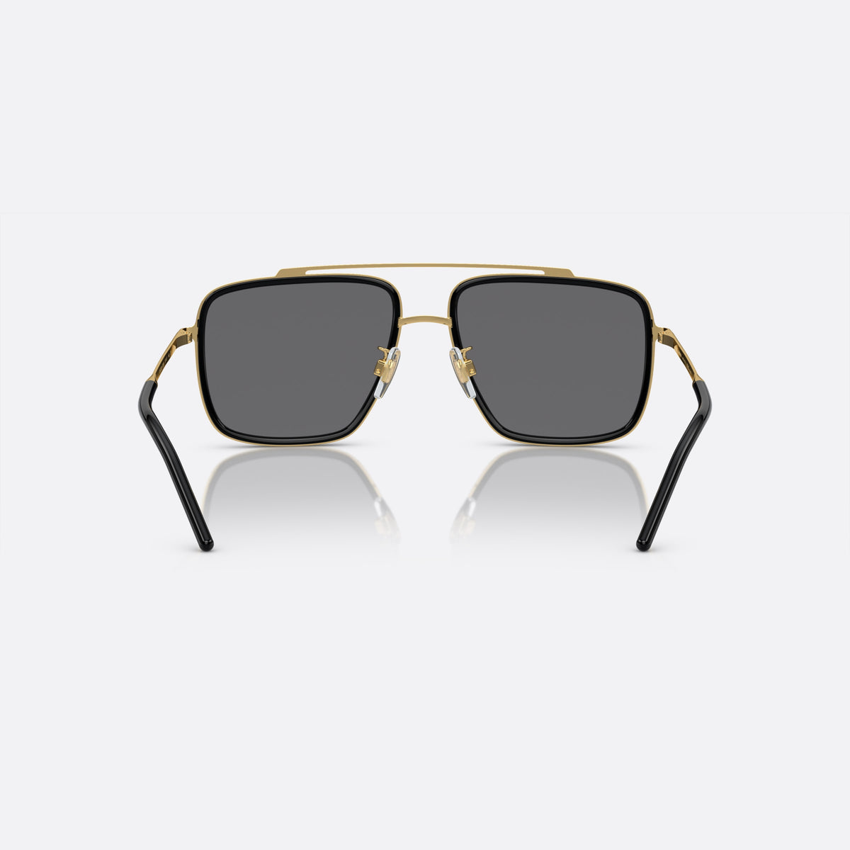 Dolce & Gabbana DG2220 02/81 sunglasses, black square frame for men, double bridge with top bar, back view