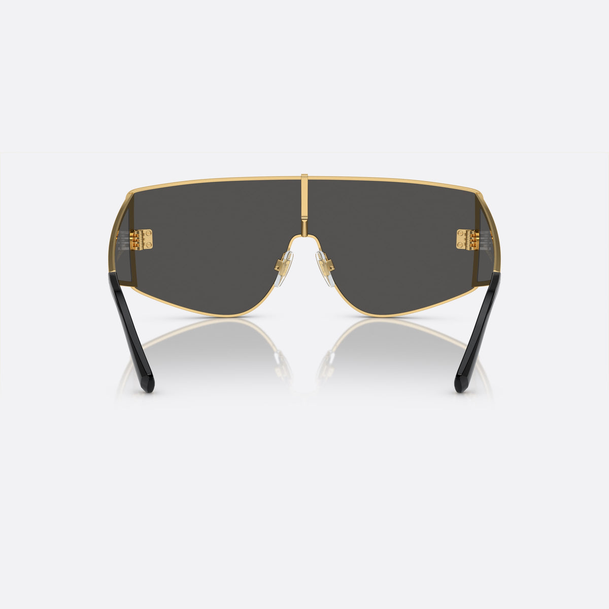 Ochelari de soare Dolce & Gabbana DG2305 02/87, rectangulari auriu, pentru bărbați, punte metalică integrată, literele brandului pe braț