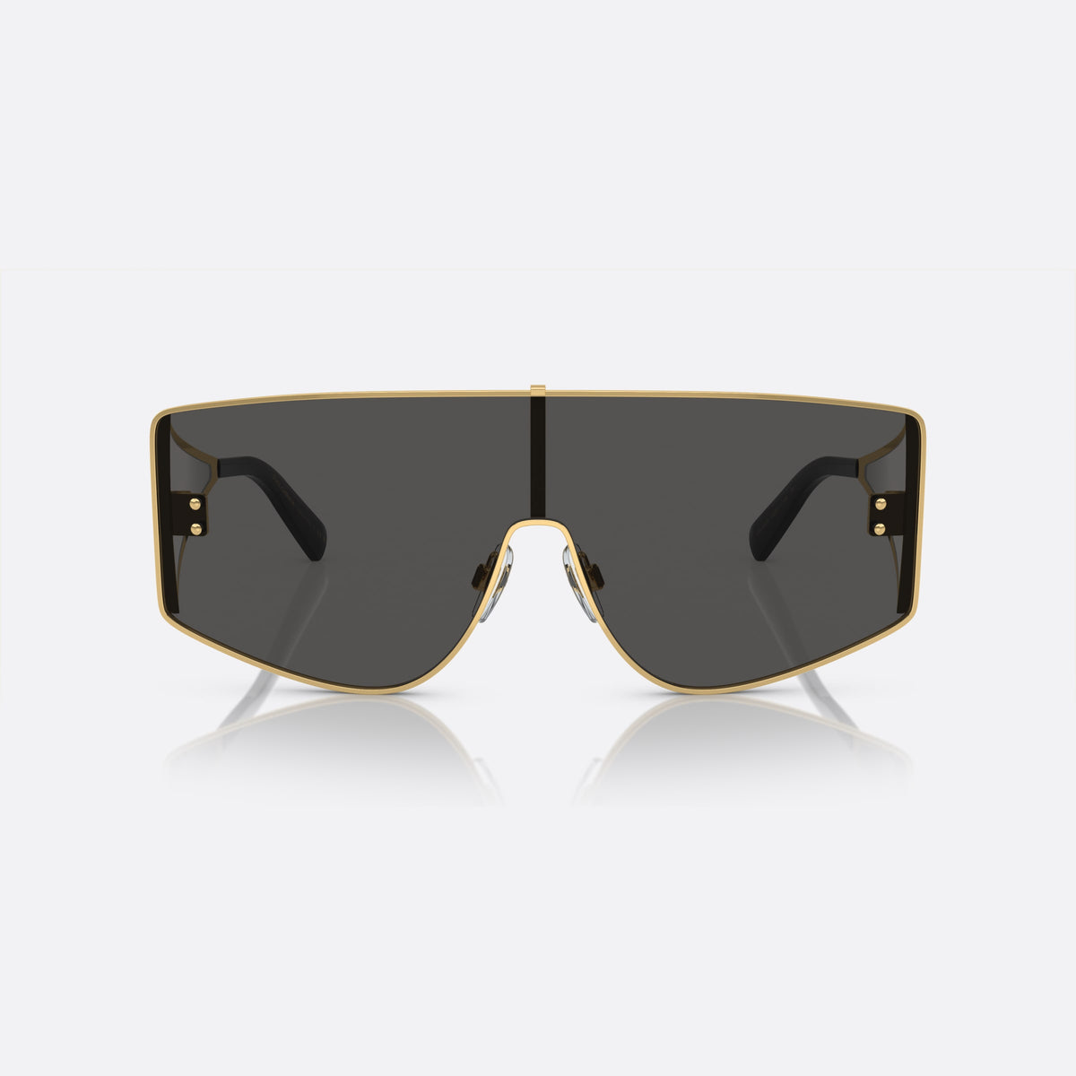 Ochelari de soare Dolce & Gabbana DG2305 02/87, rectangulari auriu, pentru bărbați, punte metalică integrată, literele brandului pe braț
