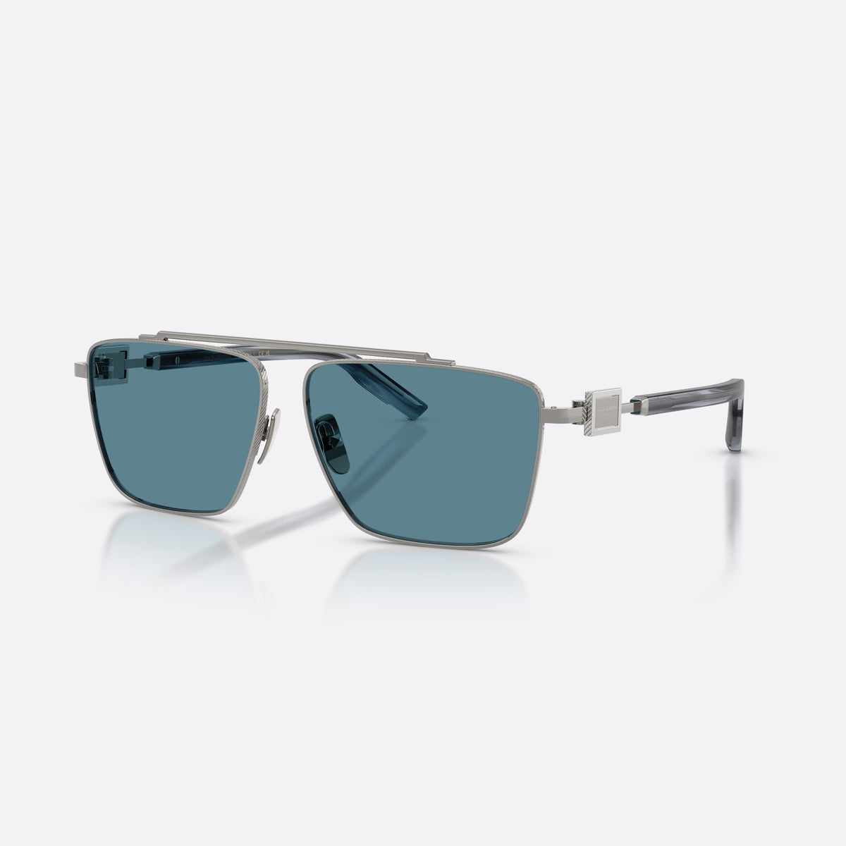 Ochelari de soare Dolce & Gabbana DG2336 04/80, patrati gri, pentru bărbați, punte dublă cu bară superioară, brațe subțiri cu placă