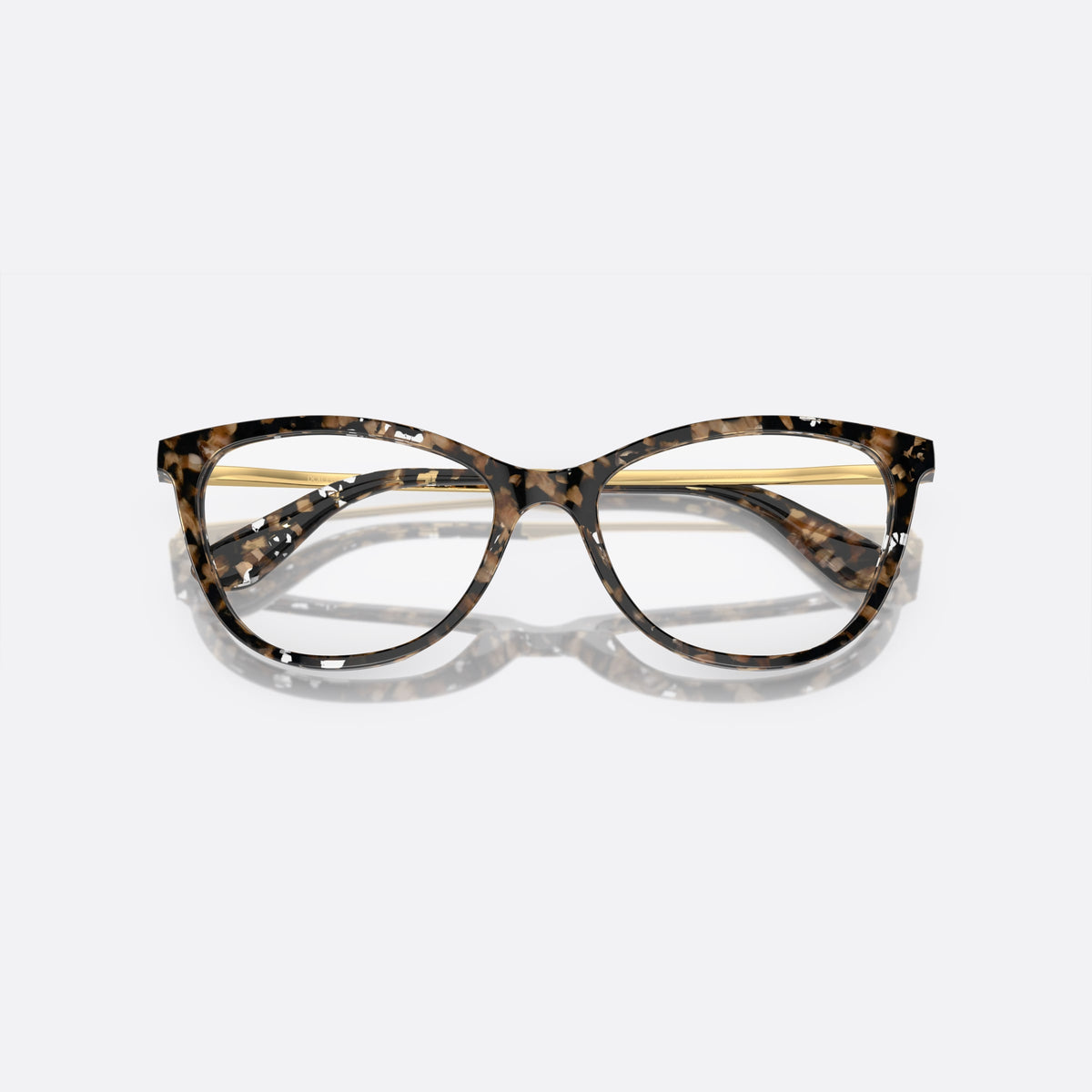 Dolce & Gabbana DG3258 911 eyeglasses, black butterfly frame for women, plain acetate bridge, brand lettering on temples, folded